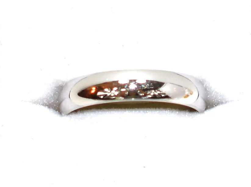 10K Solid White Gold Wedding Band Men's Ring Mens Band Wedding Band Wedding Ring Bridal Jewelry Estate Jewelry Mens Jewelry Bridal Jewellery - Image 5