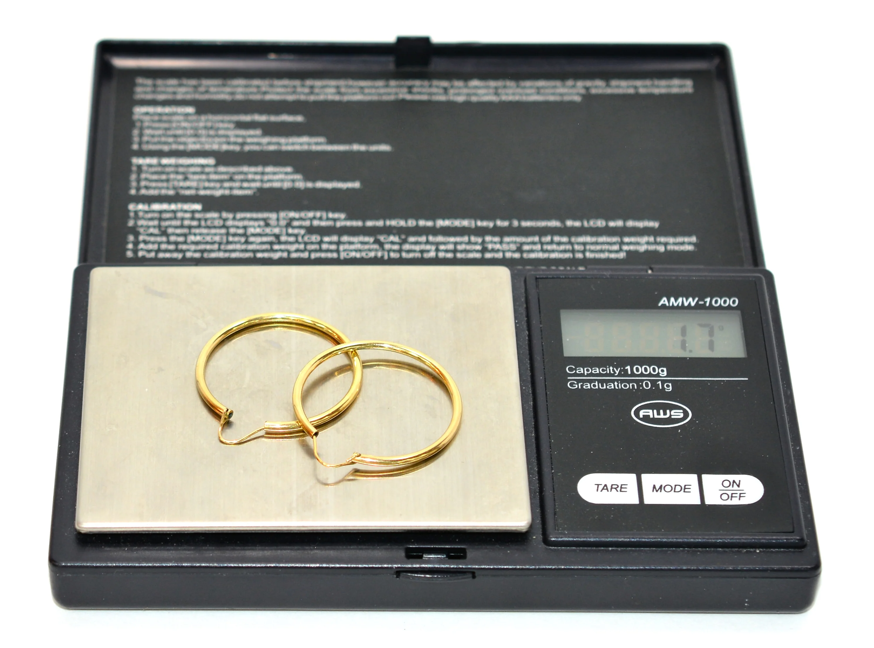 14K Solid Gold 28mm Hoop Earrings Gold Hoops Gold Earrings Shiny Hoops Polished Hoops Statement Earrings Vintage Earrings Estate Jewellery - Image 6
