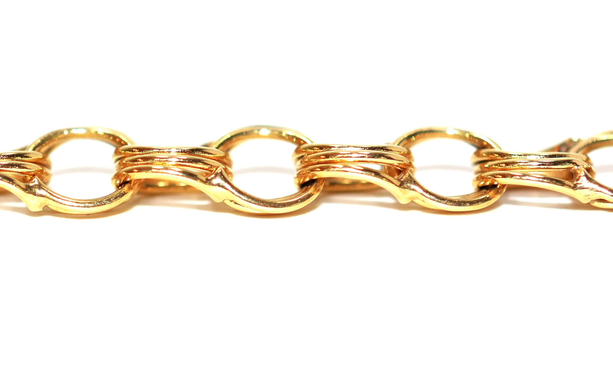 14K Solid Gold Bracelet Chain Bracelet Link Bracelet Ladies Bracelet Vintage Bracelet Antique Bracelet Estate Jewelry Fine Estate Jewellery - Image 6