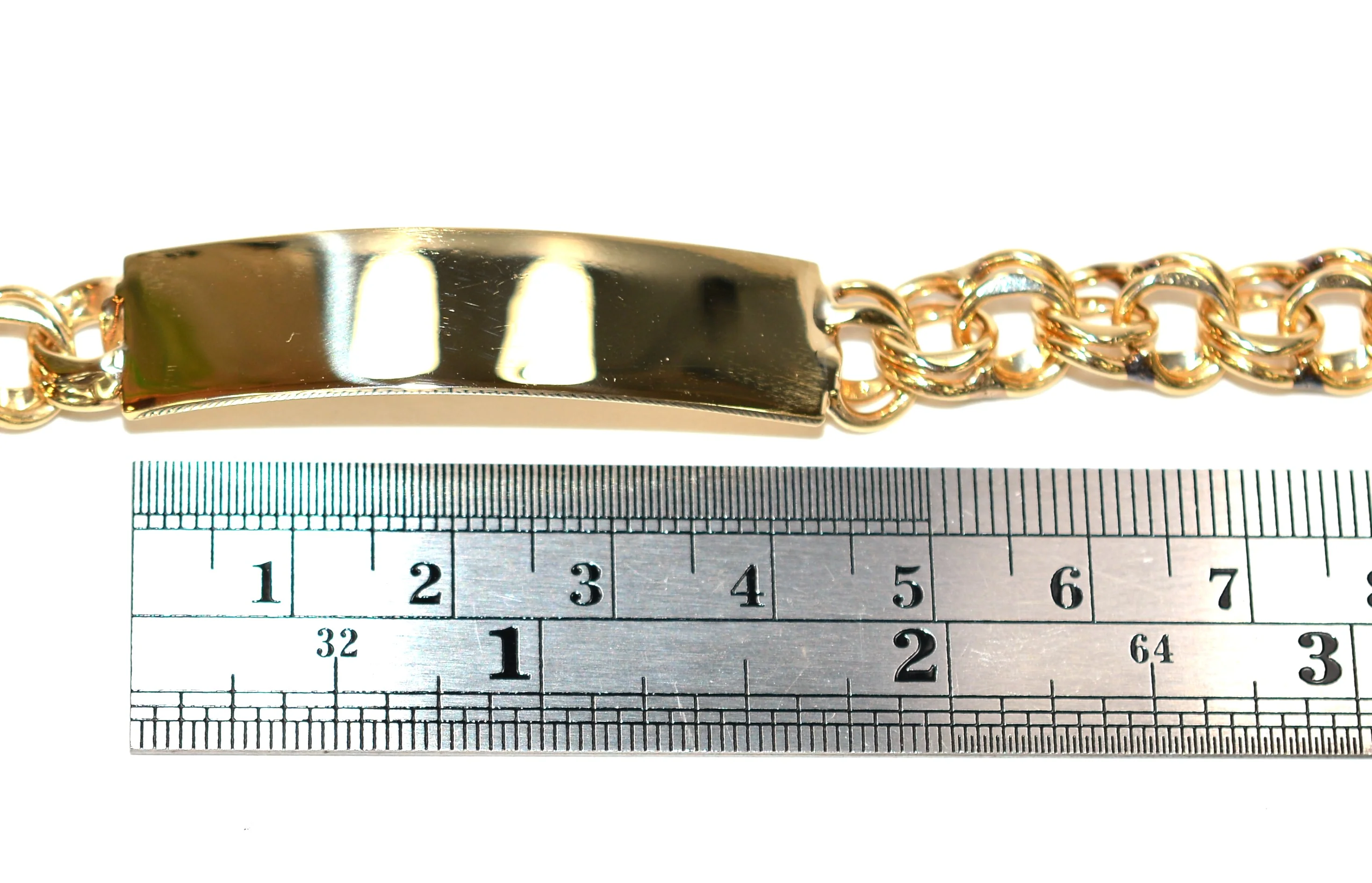 14K Solid Gold Bracelet Men's Bracelet Identity Bracelet Chain Bracelet Link Bracelet Vintage Bracelet Estate Jewelry Men's Fine Jewellery - Image 14