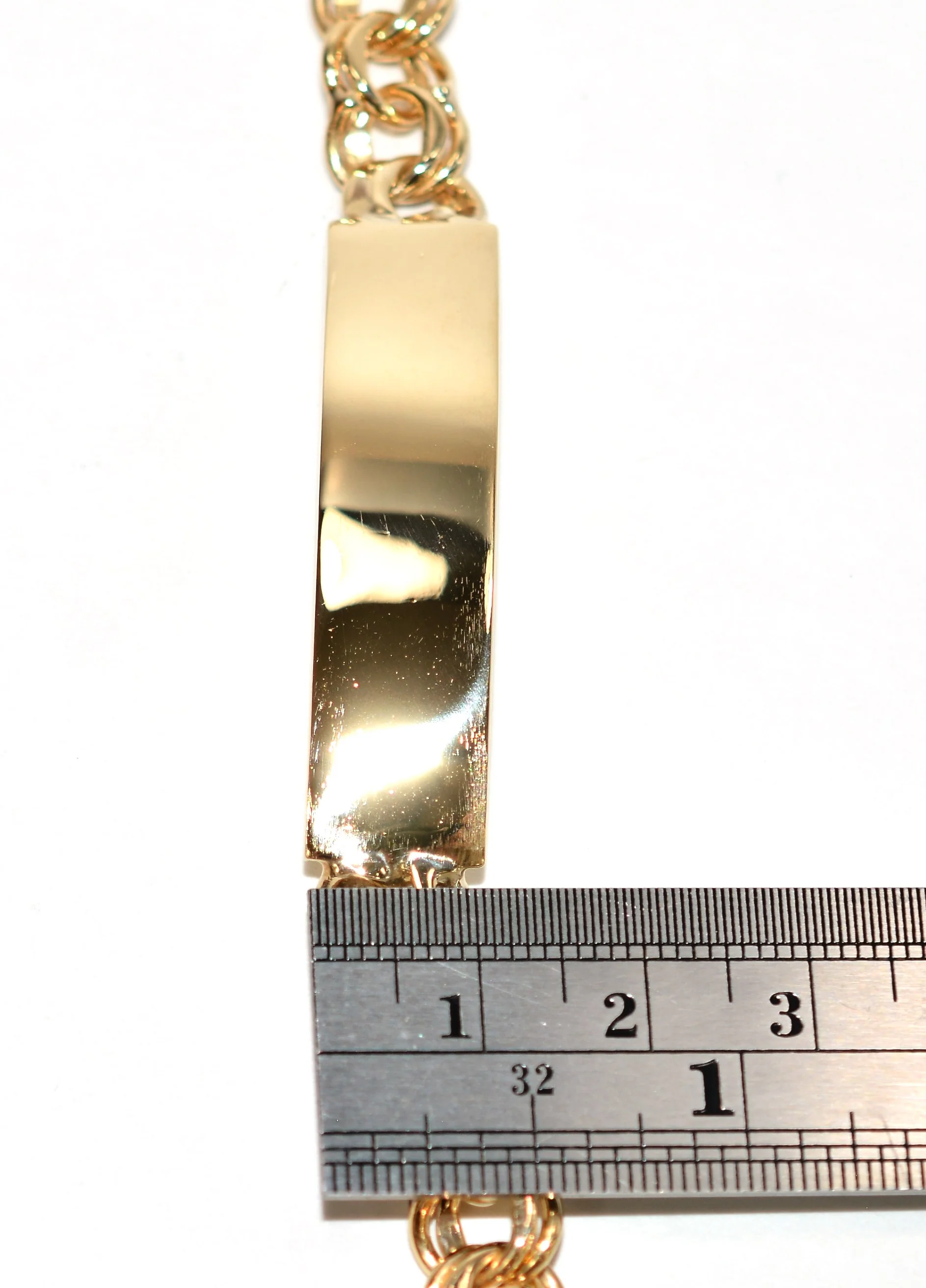 14K Solid Gold Bracelet Men's Bracelet Identity Bracelet Chain Bracelet Link Bracelet Vintage Bracelet Estate Jewelry Men's Fine Jewellery - Image 15