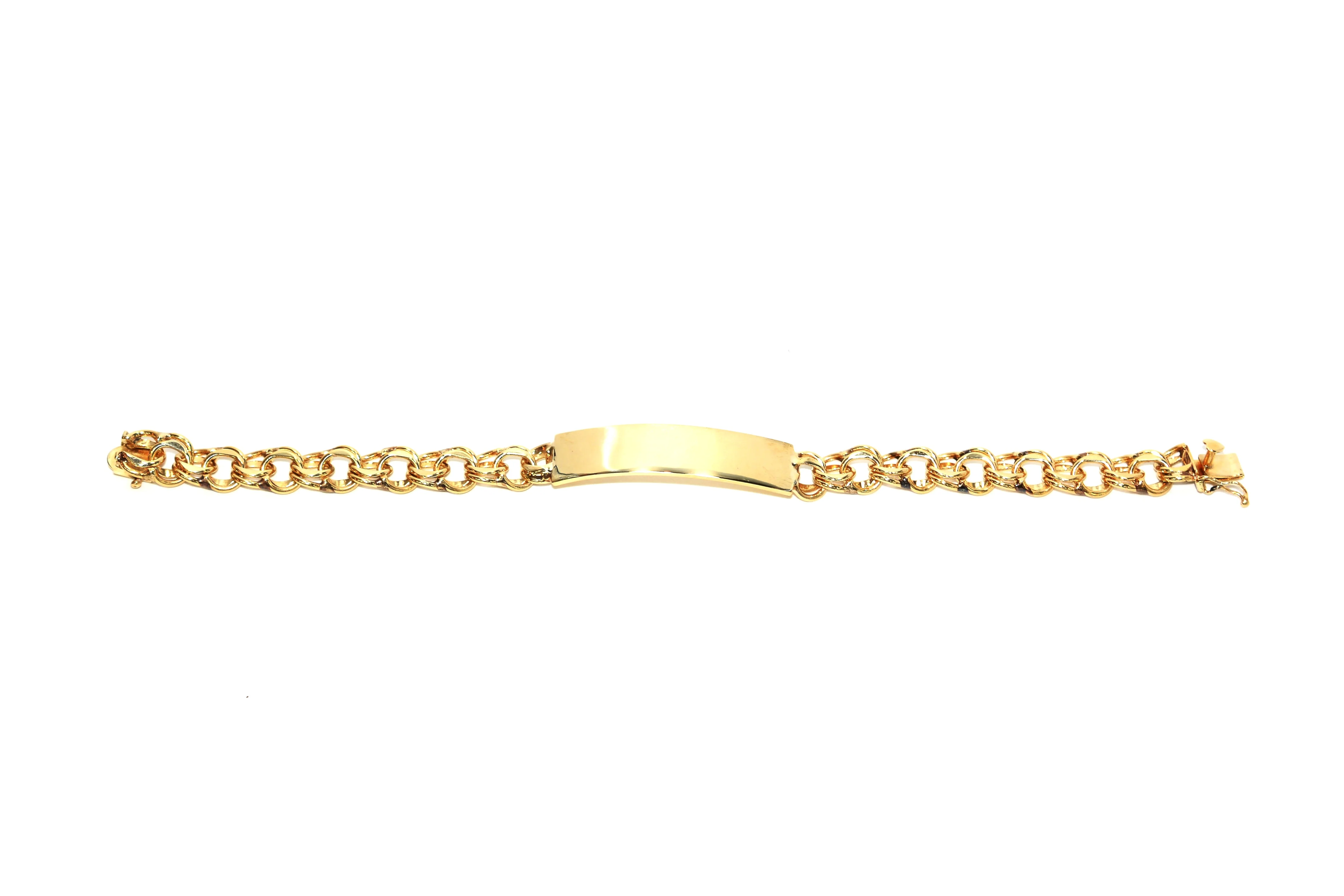 14K Solid Gold Bracelet Men's Bracelet Identity Bracelet Chain Bracelet Link Bracelet Vintage Bracelet Estate Jewelry Men's Fine Jewellery - Image 6