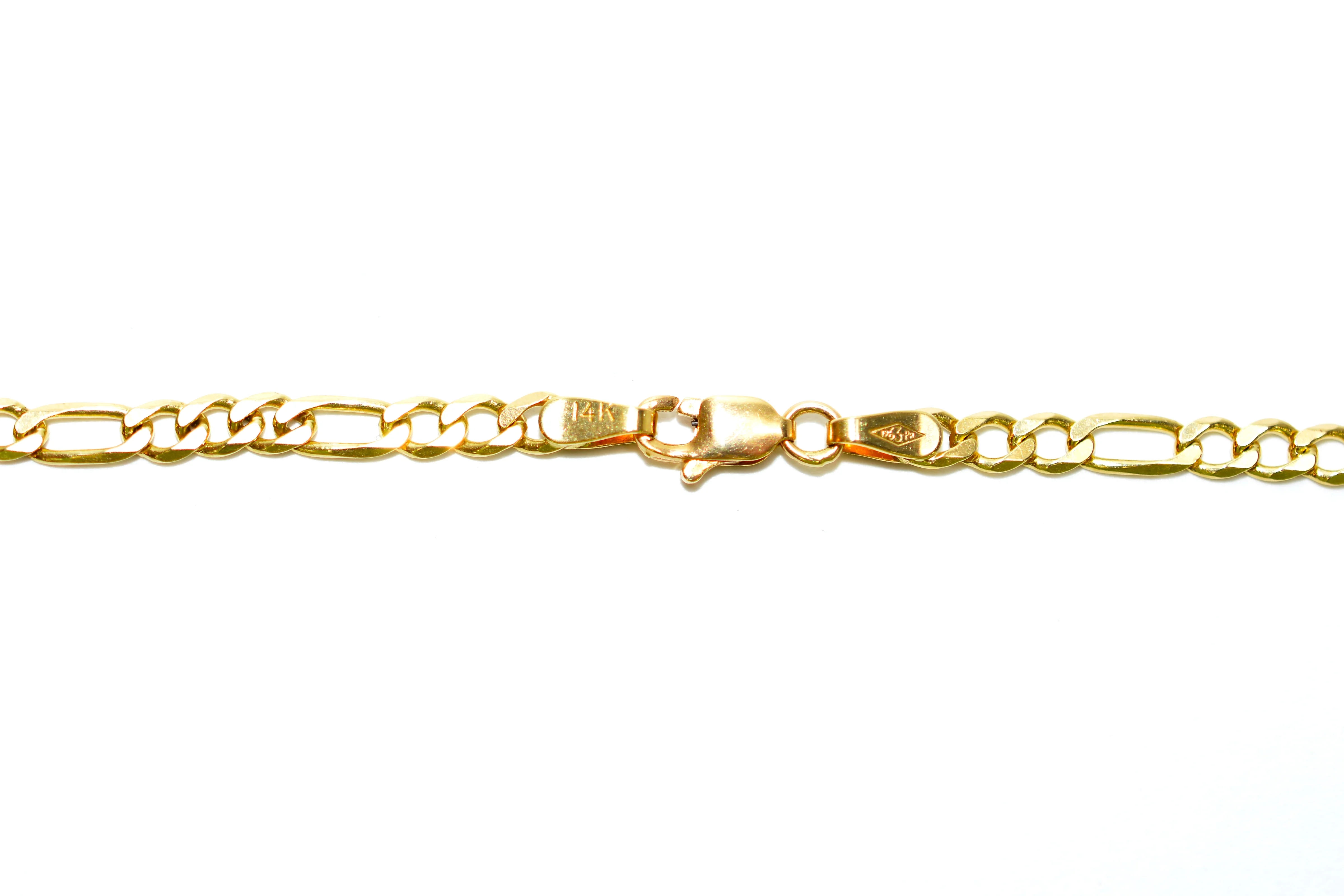 14K Solid Gold Figaro Chain Necklace 22" 3.25mm Fine Jewelry Gold Chain Vintage Necklace Estate Necklace Gold Necklace Chain Necklace Fine - Image 5