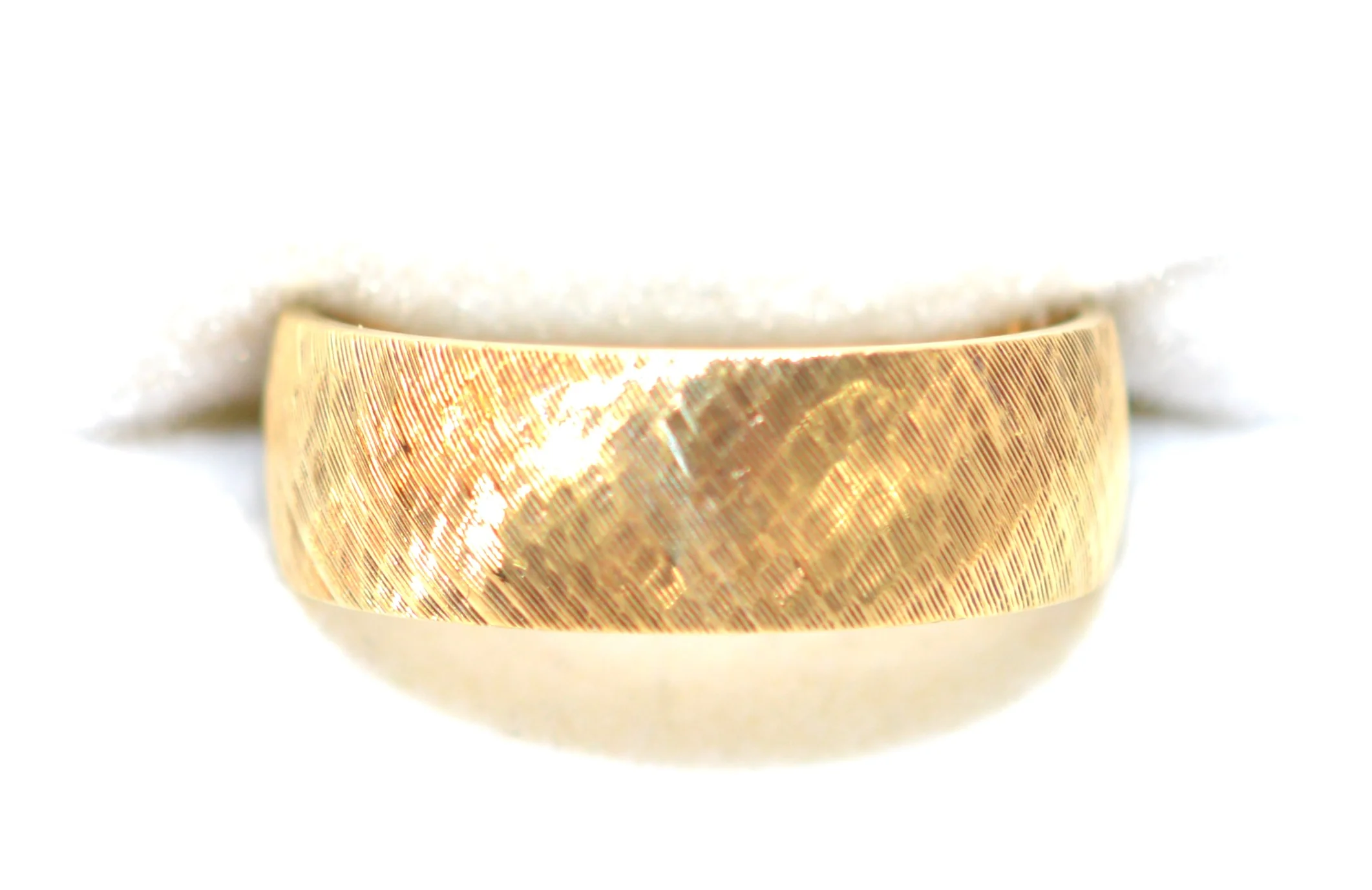14K Solid Gold Ring Band Ring Wedding Band Wedding Ring Gold Band Bridal Jewelry Mens Ring Vintage Ring Estate Jewelry Matte Gold Band Fine - Image 5