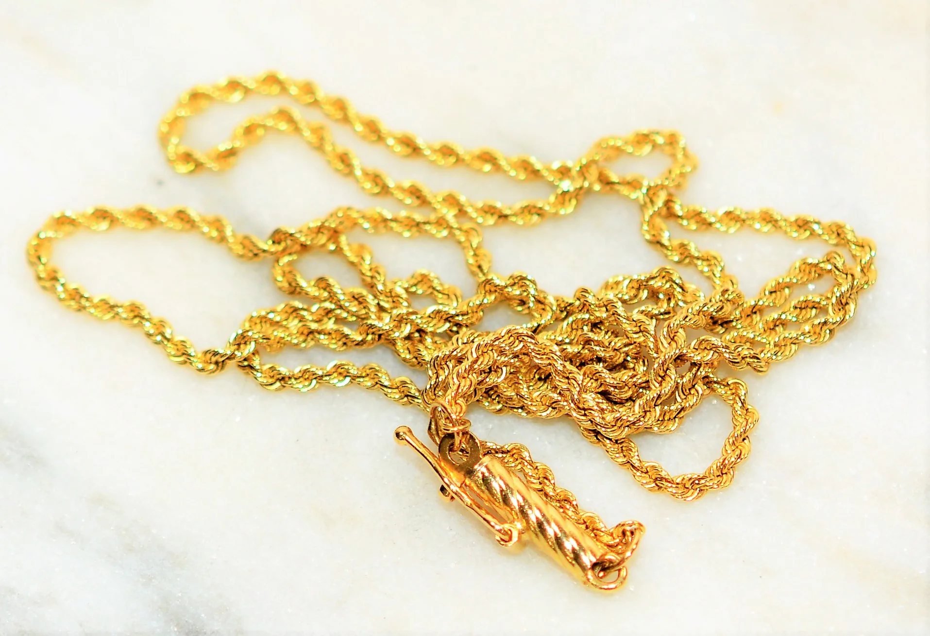 14K Solid Gold Twist-Rope Chain Necklace 18" 1.50mm 4.2 Grams Gold Chain Gold Necklace Estate Necklace Vintage Necklace Fine Estate Jewelry - Image 6