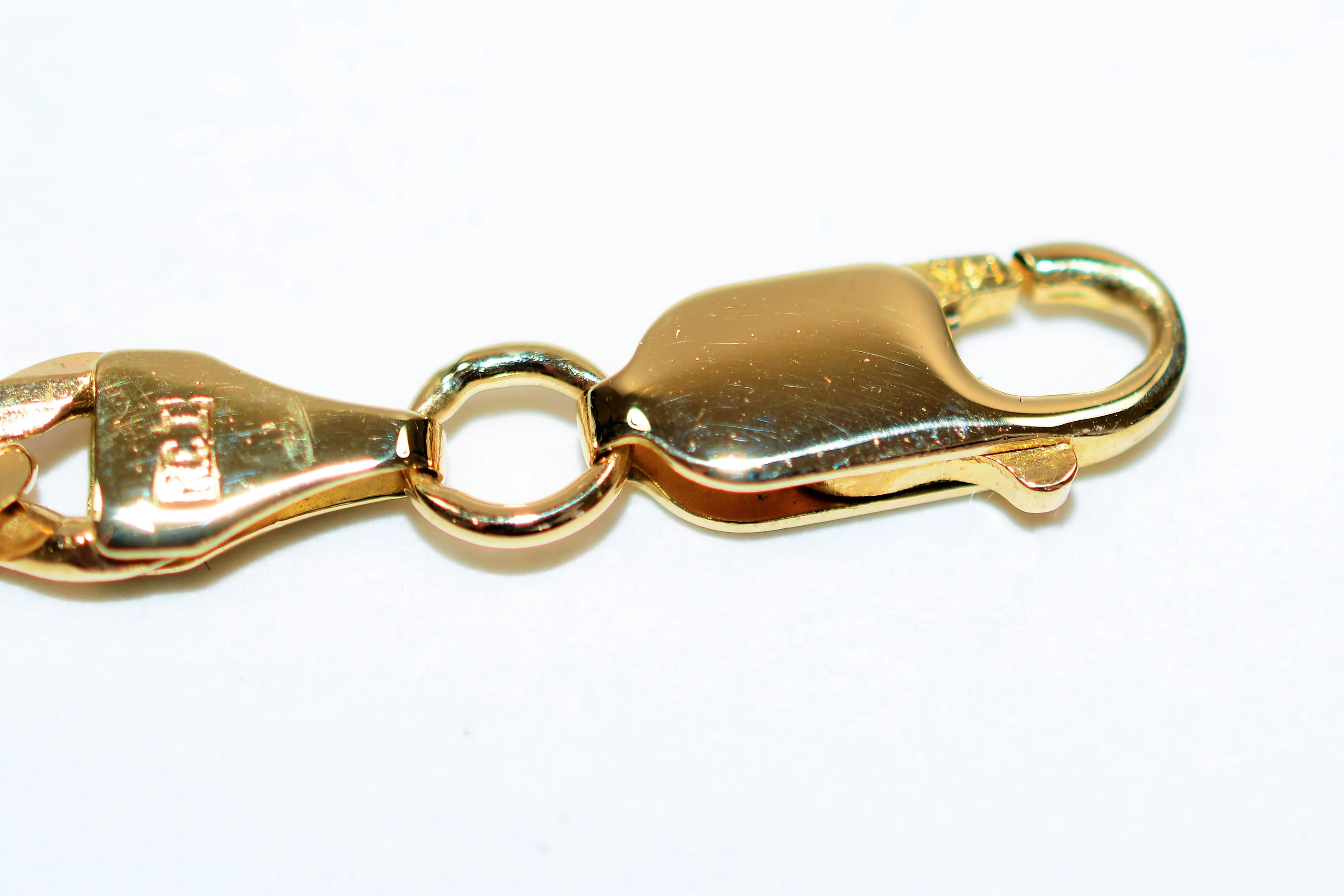 14K Solid Gold Figaro Chain Bracelet 5.50mm Statement Bracelet Fine Jewelry Vintage Jewelry Estate Jewelry Jewellery Unisex Men's Bracelet - Image 3
