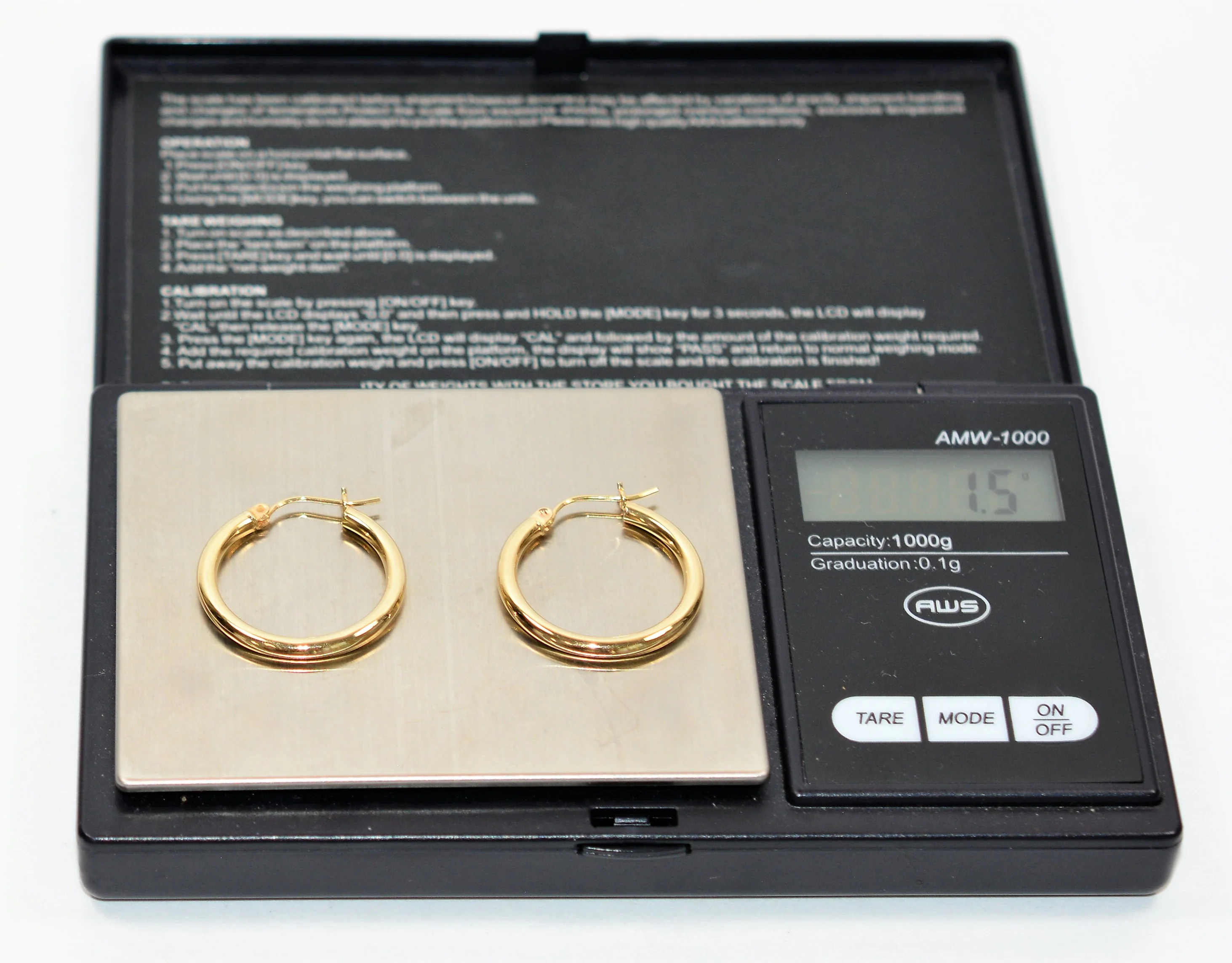 14kt Yellow Gold 2.50mm Shiny Fashion Classic Hoop Statement Women's Earrings. - Image 9