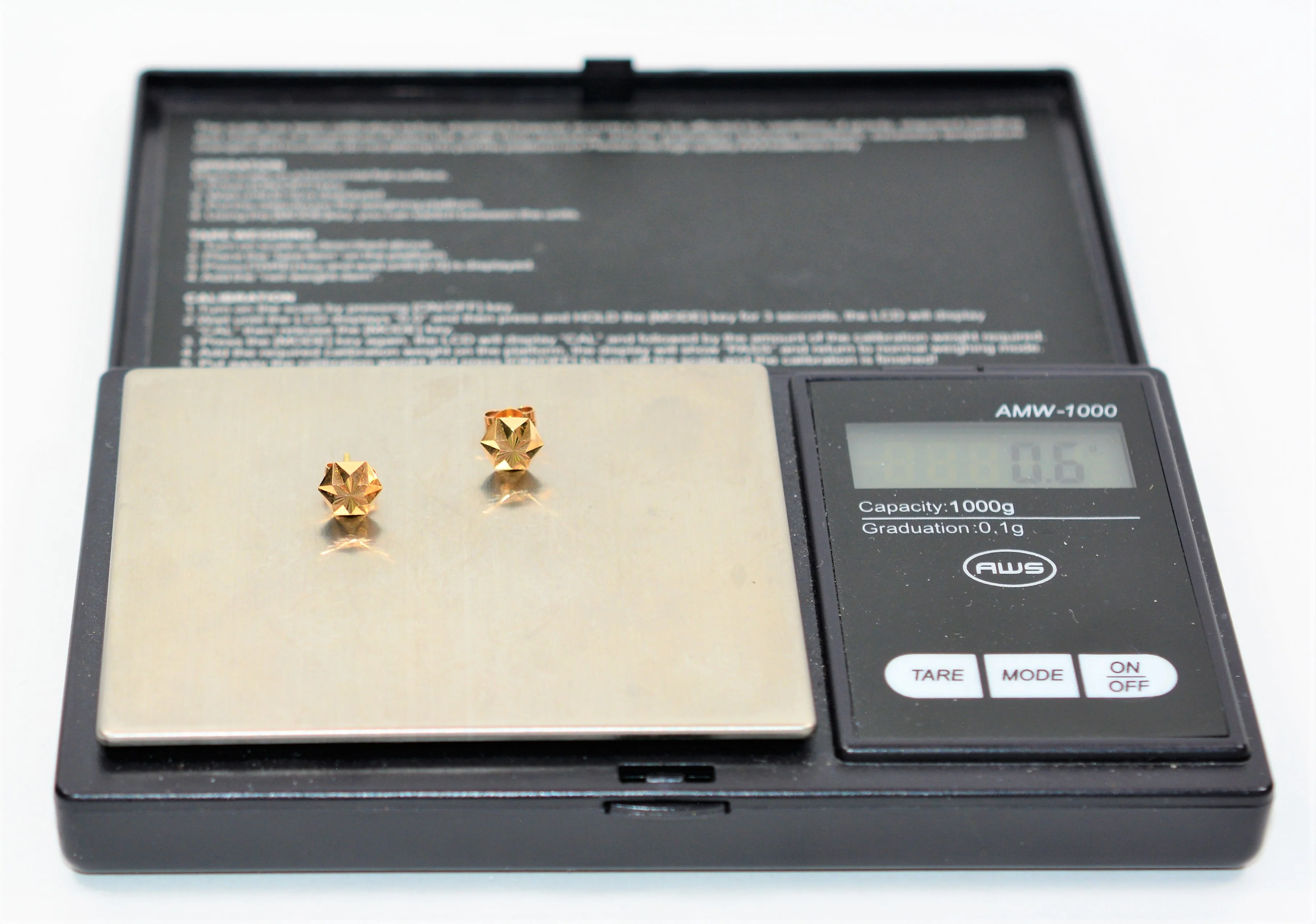 7mm 14kt Yellow Gold Statement Star Stud Earrings - Image 7