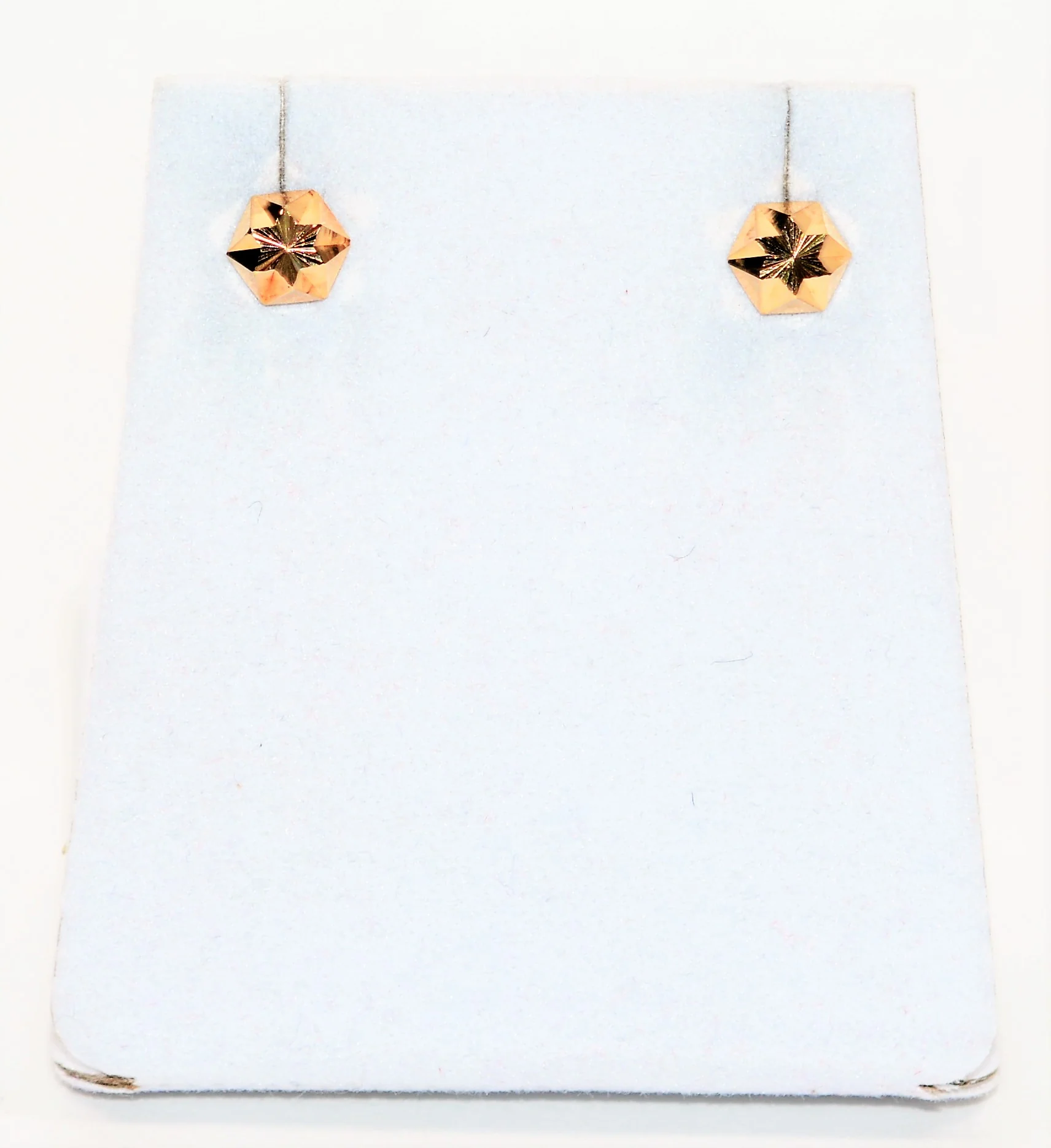 7mm 14kt Yellow Gold Statement Star Stud Earrings - Image 8