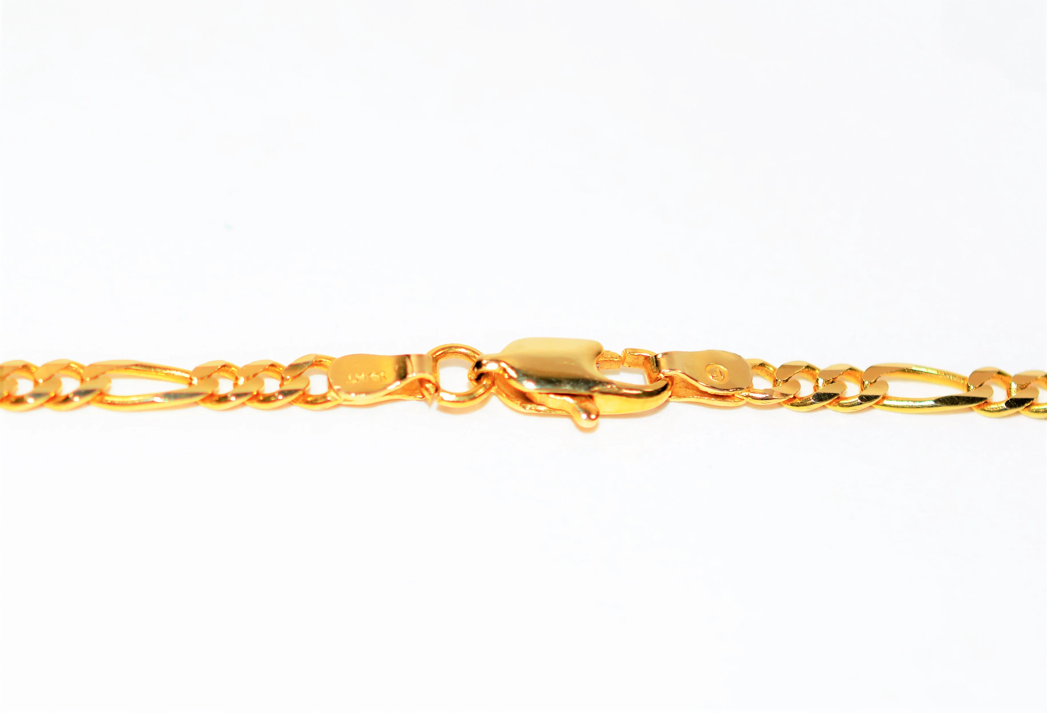 RESERVED for JD layaway pymt 6 of 6 14K Solid Gold Figaro Chain Necklace 16" 3mm Fine Jewelry Gold Chain Vintage Necklace Estate Necklace Estate Necklace Fine Chain Necklace - Image 3