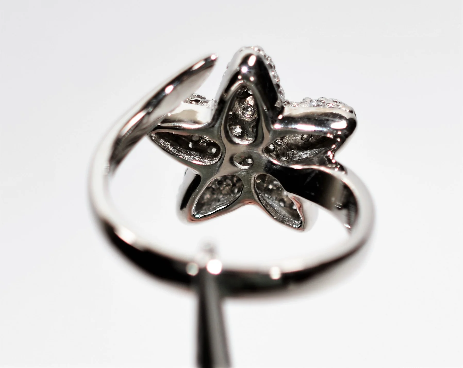 LeVian Natural Diamond Ring 14K Solid White Gold .43tcw Star Ring Cluster Ring Cocktail Ring Statement Ring Designer Ring Fine LeVian Bridal - Image 7
