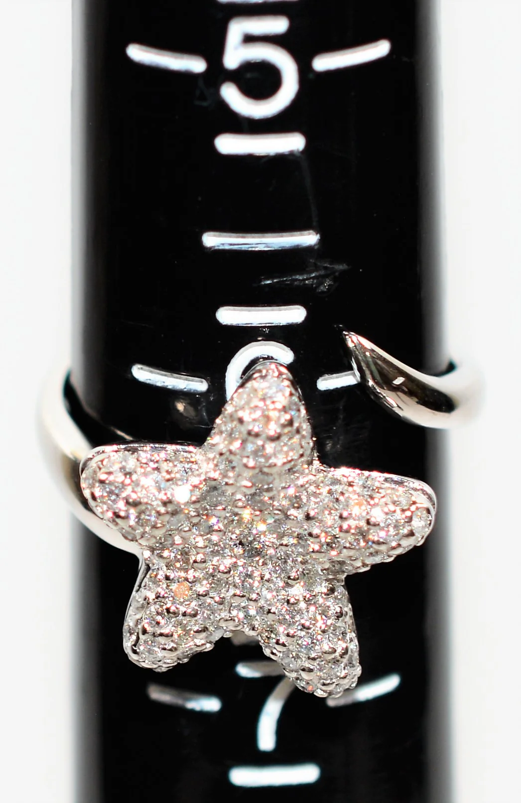 LeVian Natural Diamond Ring 14K Solid White Gold .43tcw Star Ring Cluster Ring Cocktail Ring Statement Ring Designer Ring Fine LeVian Bridal - Image 9
