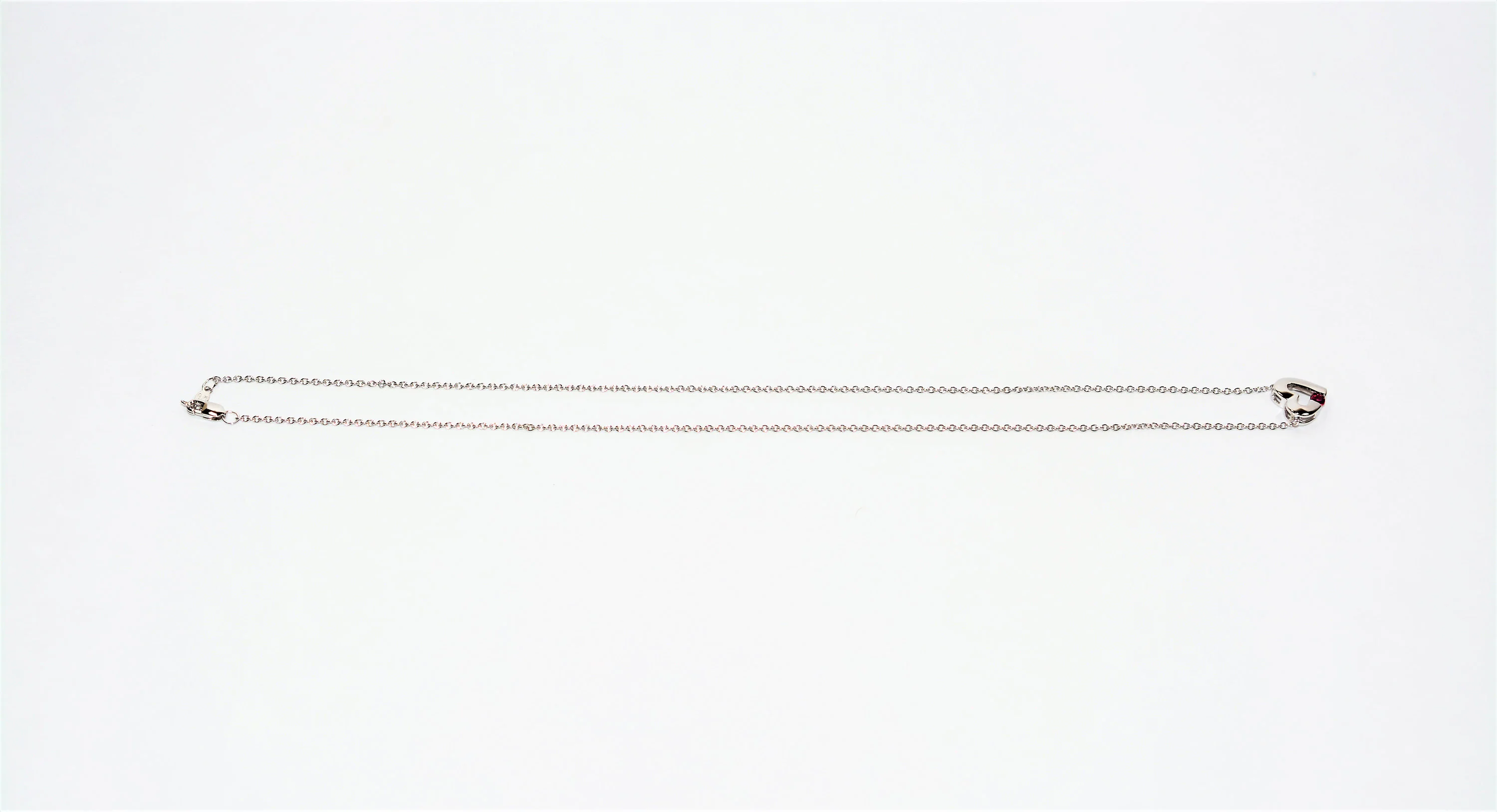 Natural Ruby Necklace 14K Solid White Gold .17ct Heart Necklace Pendant Necklace Birthstone Necklace Valentines Day Love Statement Jewelry - Image 3