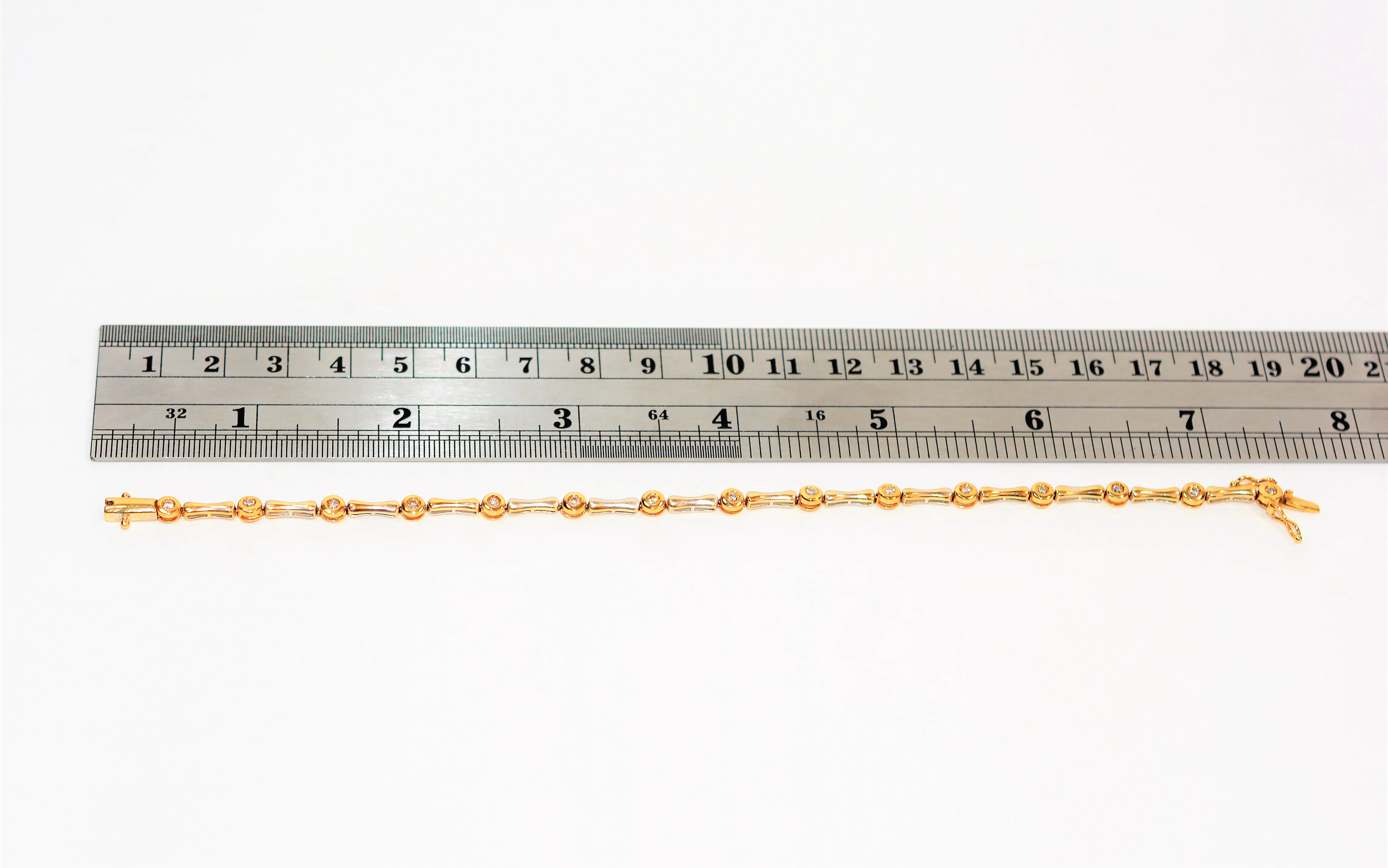Natural Diamond Bracelet 14K Solid Gold .60tcw Diamond Tennis Bracelet Gemstone Bracelet Two Tone Bracelet Fine Jewelry Wedding Jewelry - Image 10