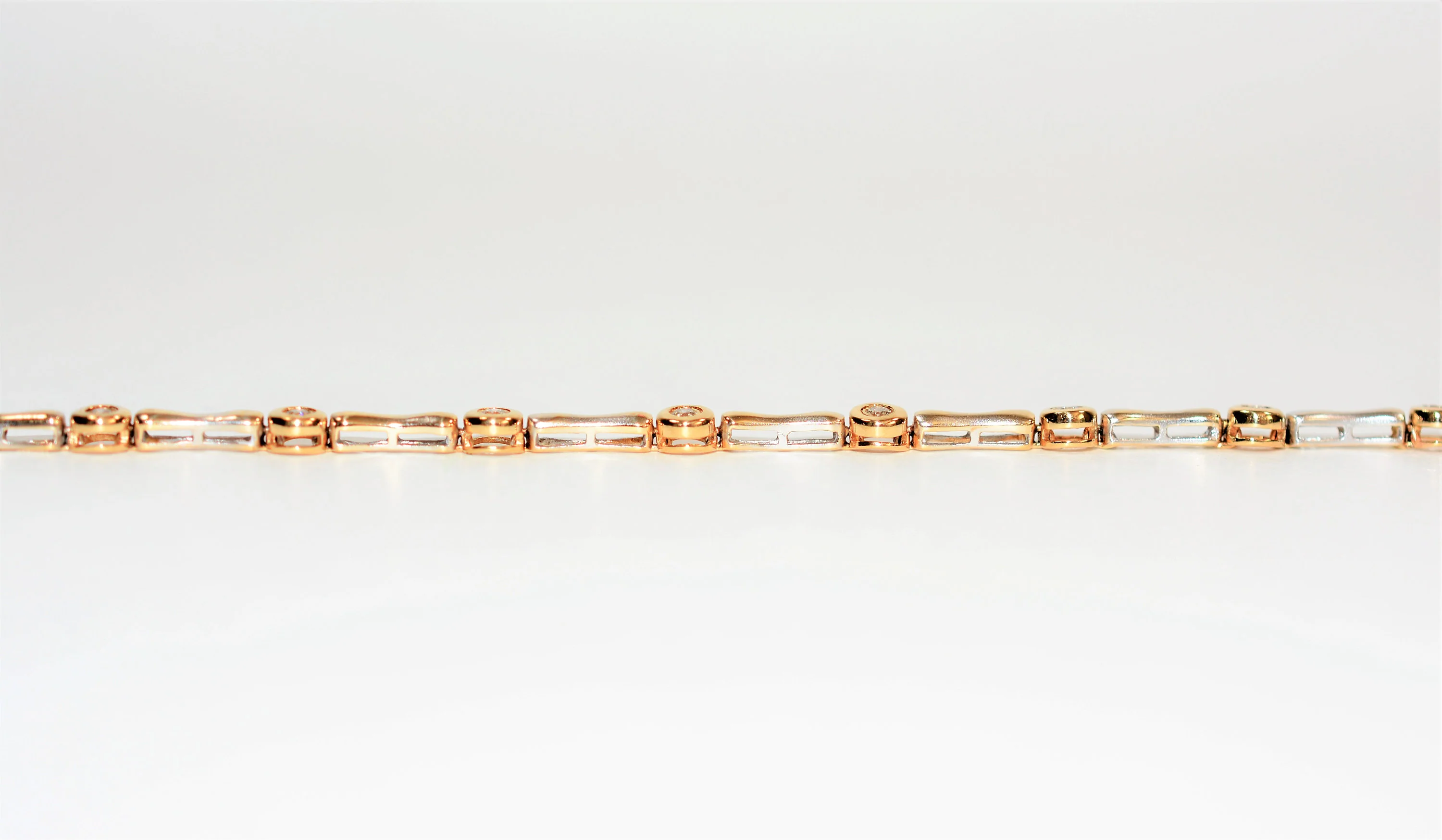 Natural Diamond Bracelet 14K Solid Gold .60tcw Diamond Tennis Bracelet Gemstone Bracelet Two Tone Bracelet Fine Jewelry Wedding Jewelry - Image 5