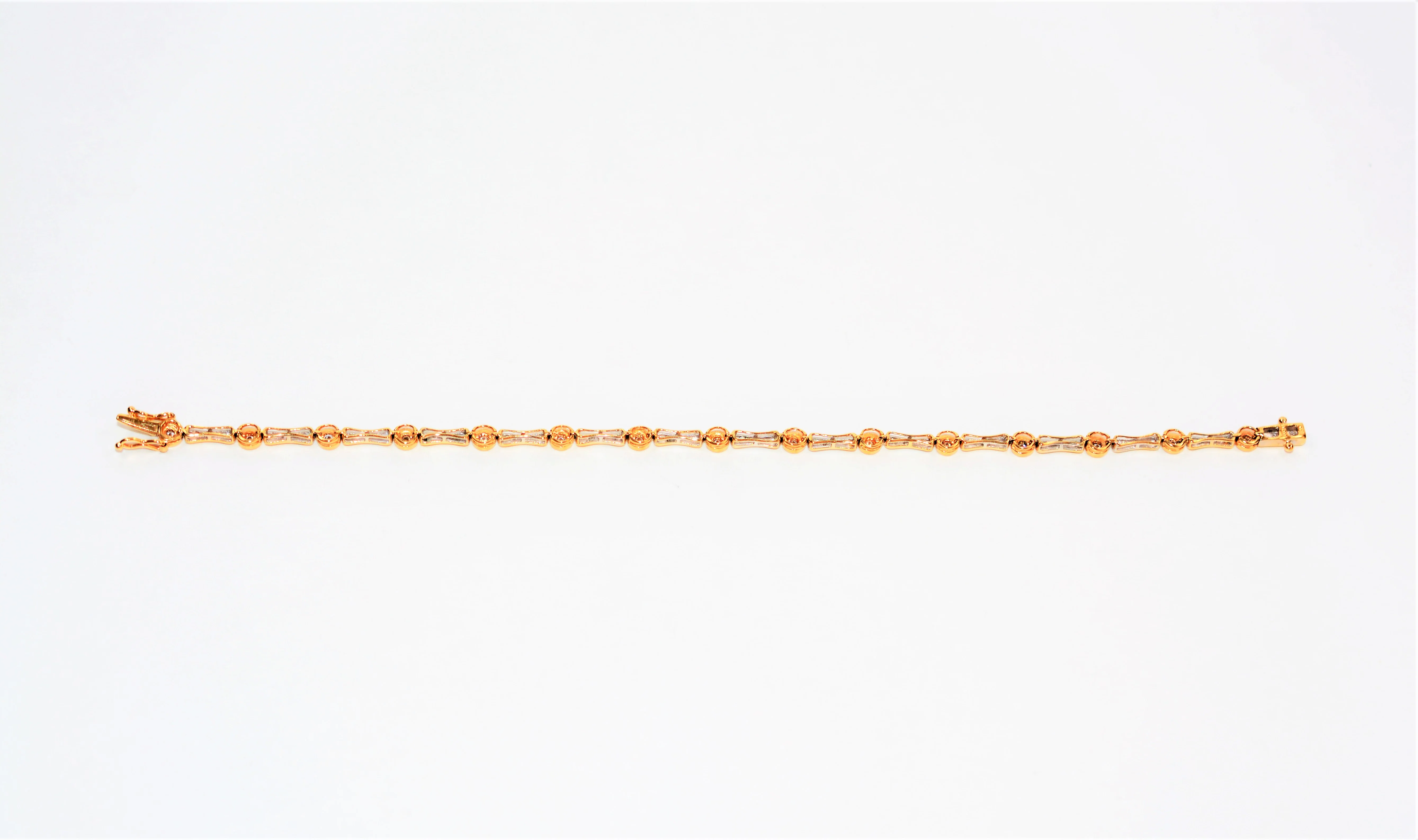 Natural Diamond Bracelet 14K Solid Gold .60tcw Diamond Tennis Bracelet Gemstone Bracelet Two Tone Bracelet Fine Jewelry Wedding Jewelry - Image 7