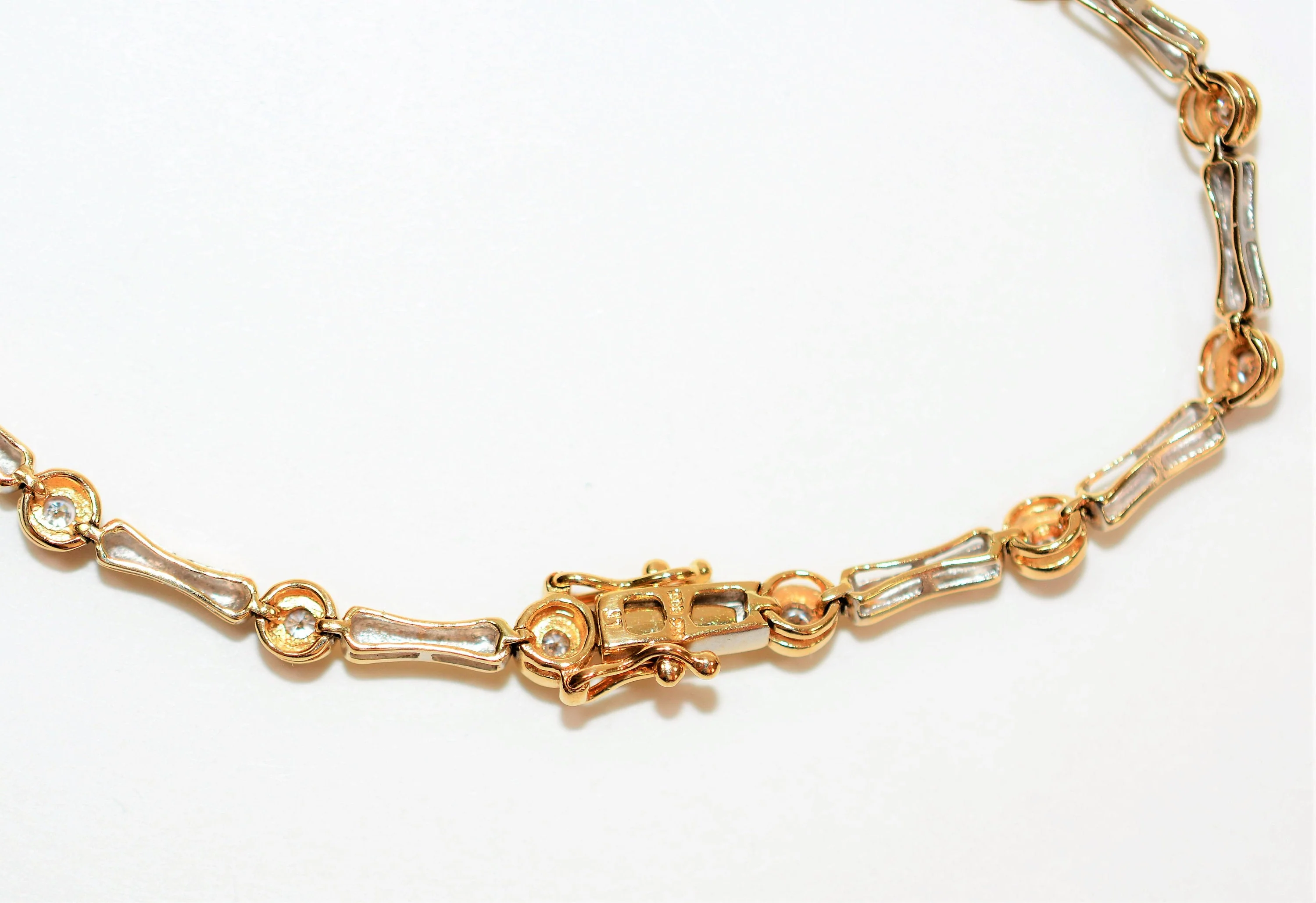 Natural Diamond Bracelet 14K Solid Gold .60tcw Diamond Tennis Bracelet Gemstone Bracelet Two Tone Bracelet Fine Jewelry Wedding Jewelry - Image 8