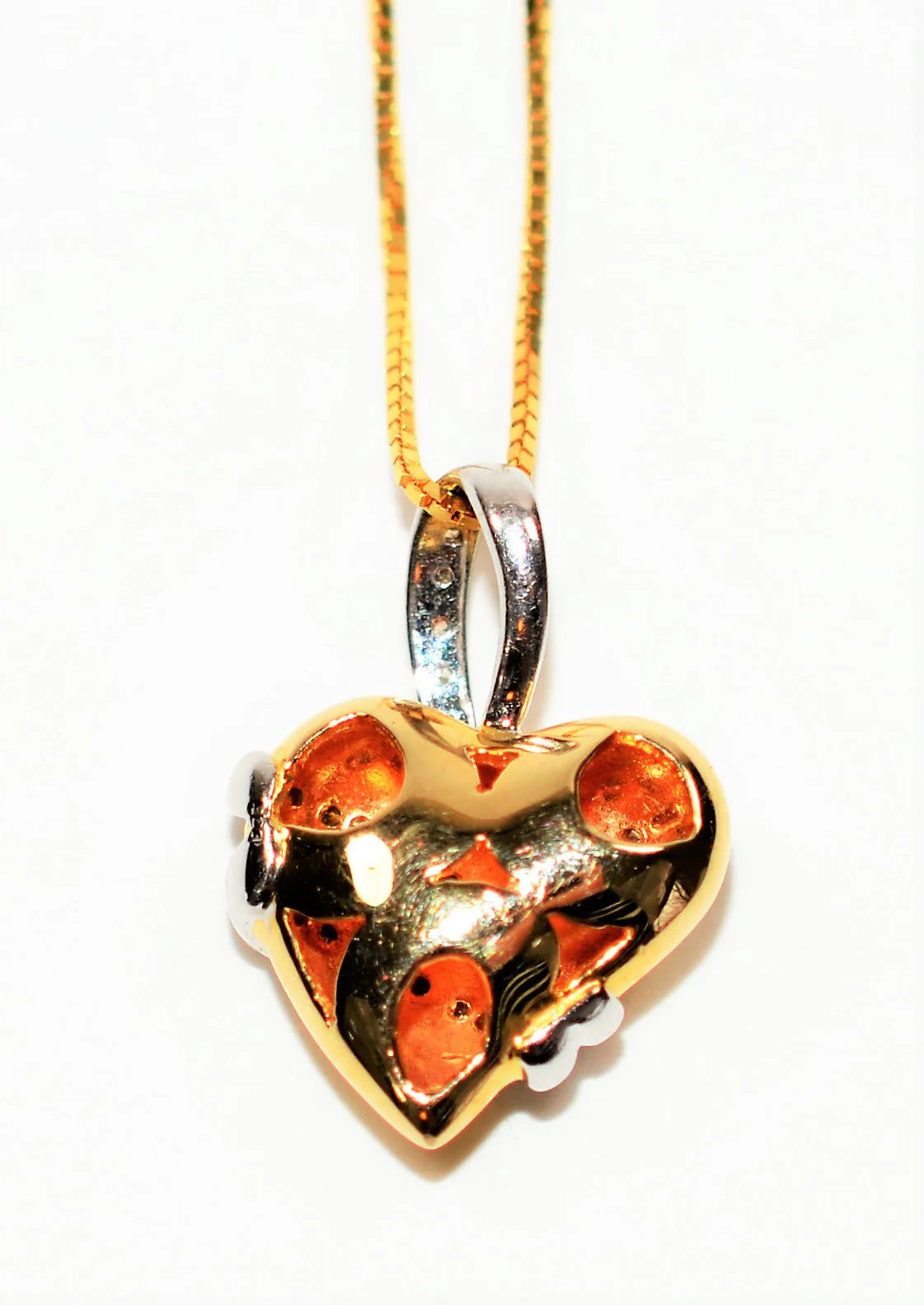 Natural Diamond Necklace 14K Solid Gold .24tcw Heart Necklace Pendant Necklace Heart Pendant Fine Necklace Heart Jewelry Women's Necklace - Image 5