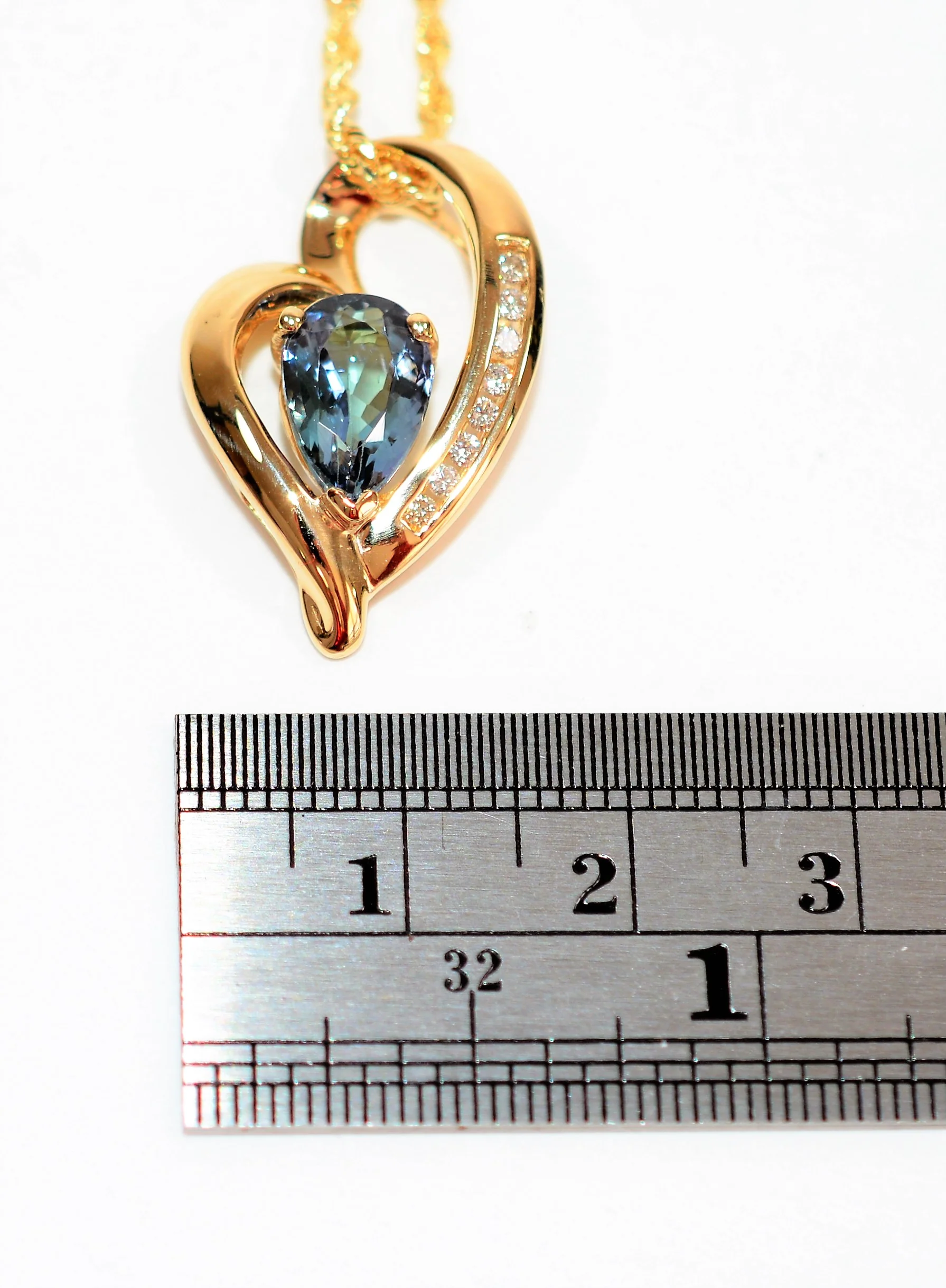 Certified Natural Tanzanite & Diamond Necklace 14K Solid Gold 2.44tcw Pendant Necklace Cocktail Necklace Birthstone Necklace Womens Necklace - Image 10