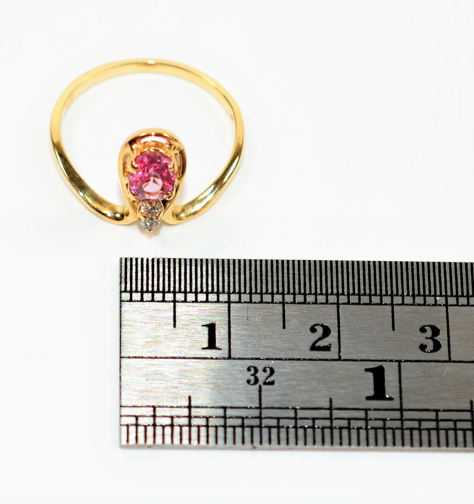 Certified Natural Padparadscha Sapphire & Diamond Ring 14K Solid Gold .60tcw Vintage Ring Statement Ring Gemstone Ring Fine Estate Jewelry - Image 12