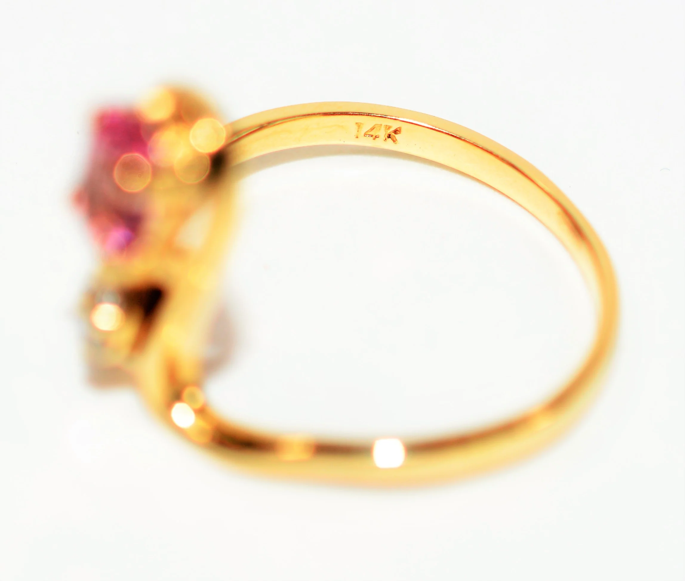 Certified Natural Padparadscha Sapphire & Diamond Ring 14K Solid Gold .60tcw Vintage Ring Statement Ring Gemstone Ring Fine Estate Jewelry - Image 7