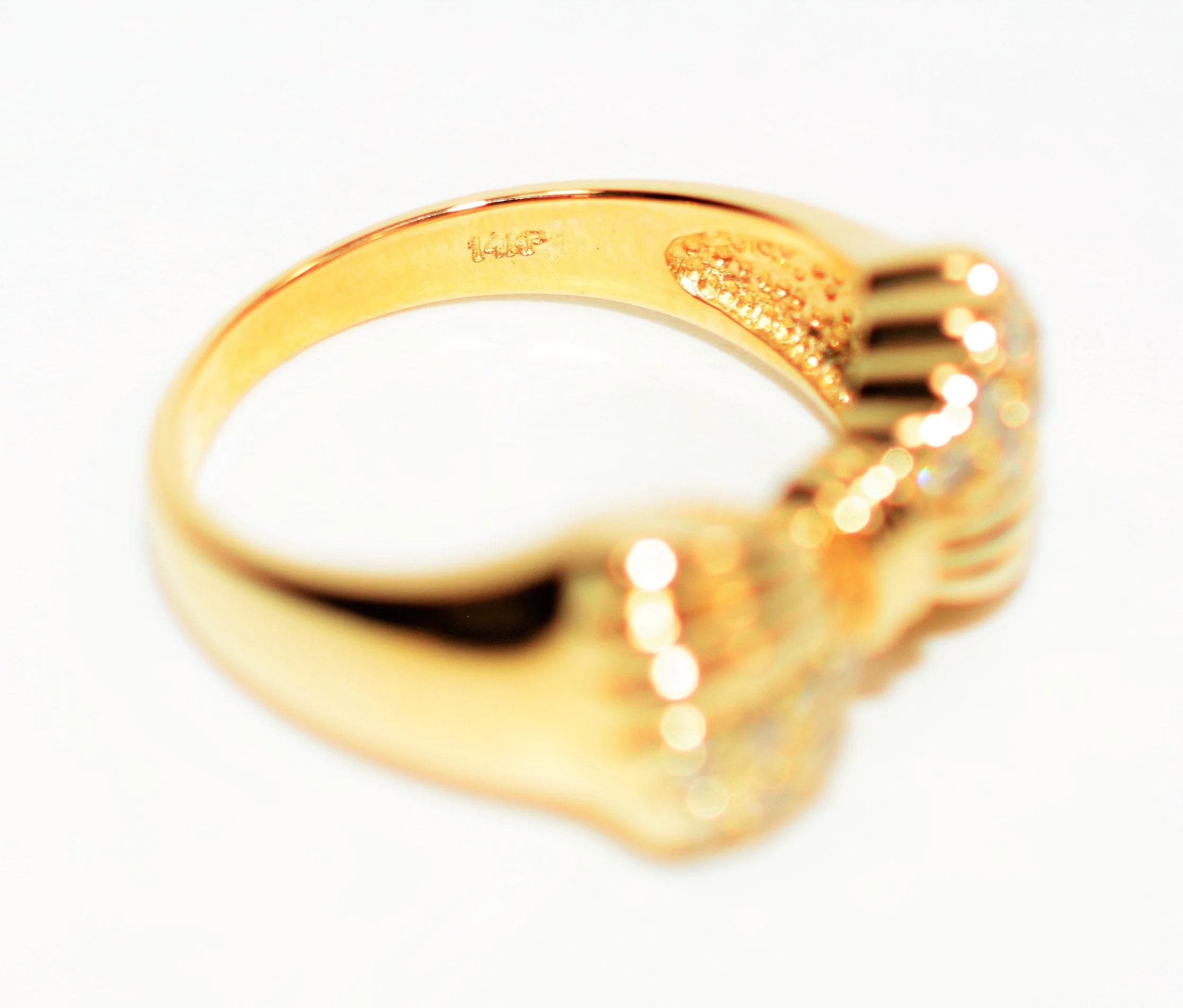 Natural Diamond Ring 14K Solid Gold .21tcw Fashion Ring Bow Ring Ladies Ring Cluster Ring Cocktail Ring Statement Ring Estate Women’s Ring - Image 6