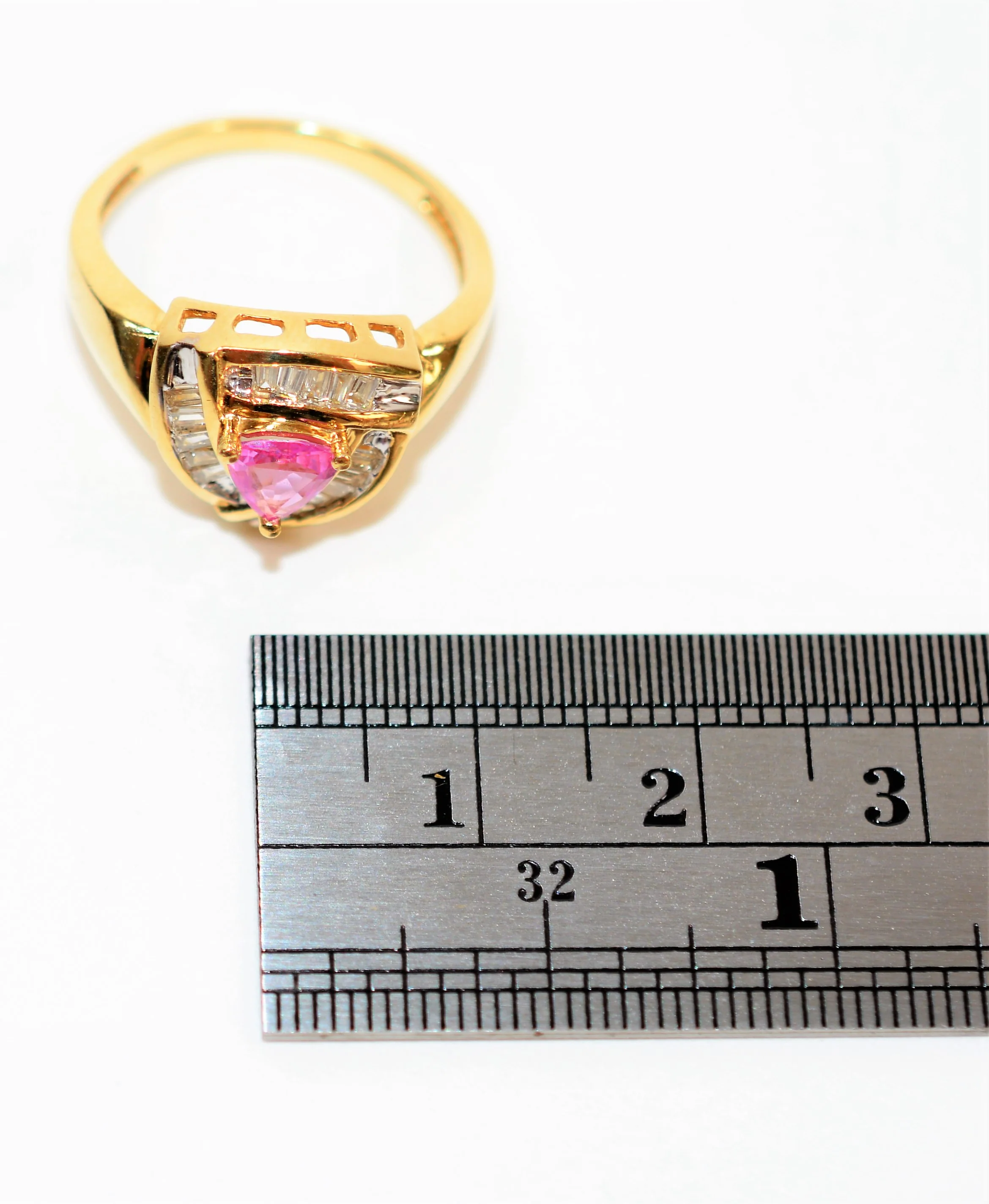Natural Pink Tourmaline & Diamond Ring 14K Solid Gold .74tcw Gemstone Ring Fashion Ring Cocktail Ring Multistone Ring Women’s Ring Jewellery - Image 11