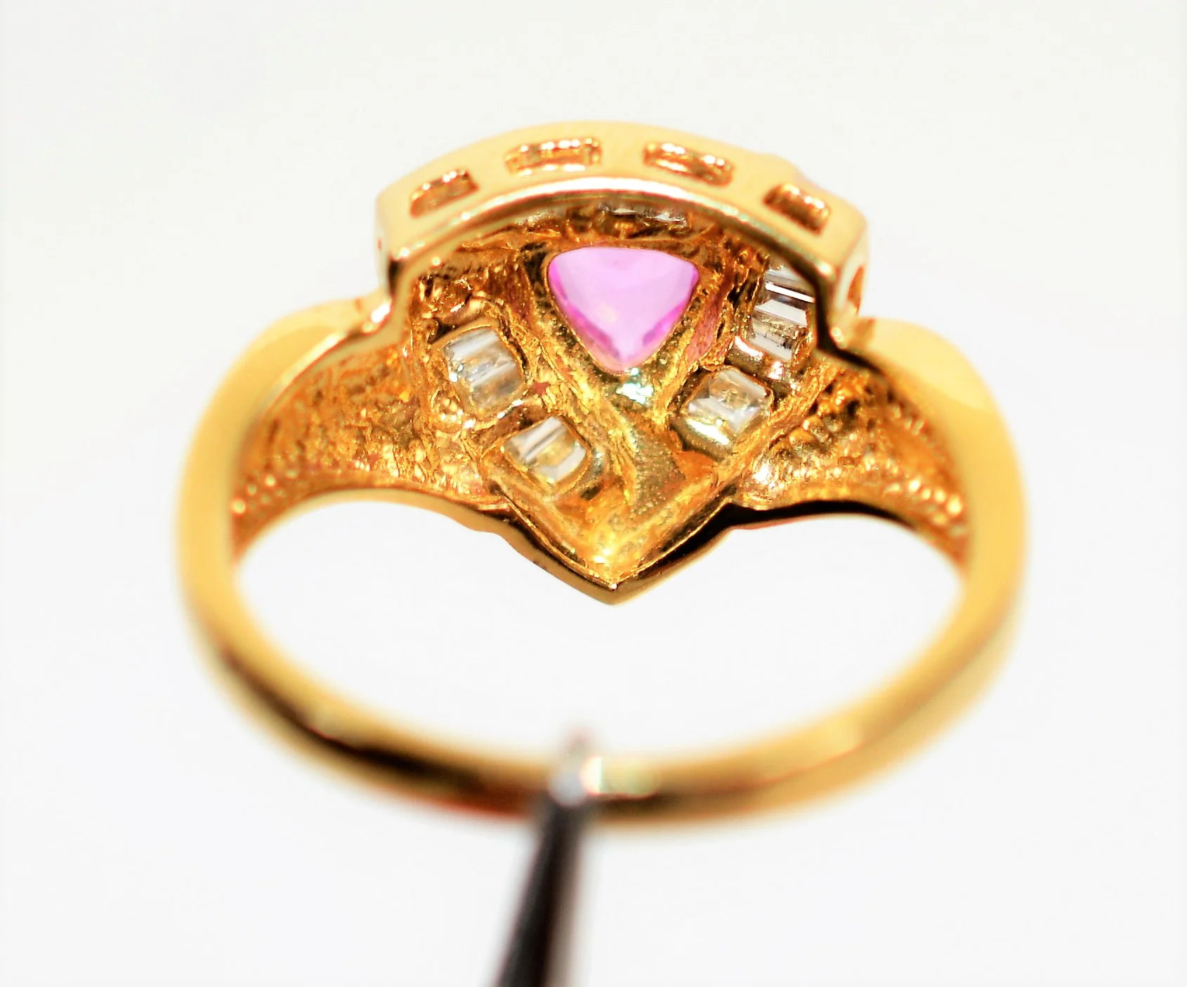 Natural Pink Tourmaline & Diamond Ring 14K Solid Gold .74tcw Gemstone Ring Fashion Ring Cocktail Ring Multistone Ring Women’s Ring Jewellery - Image 7