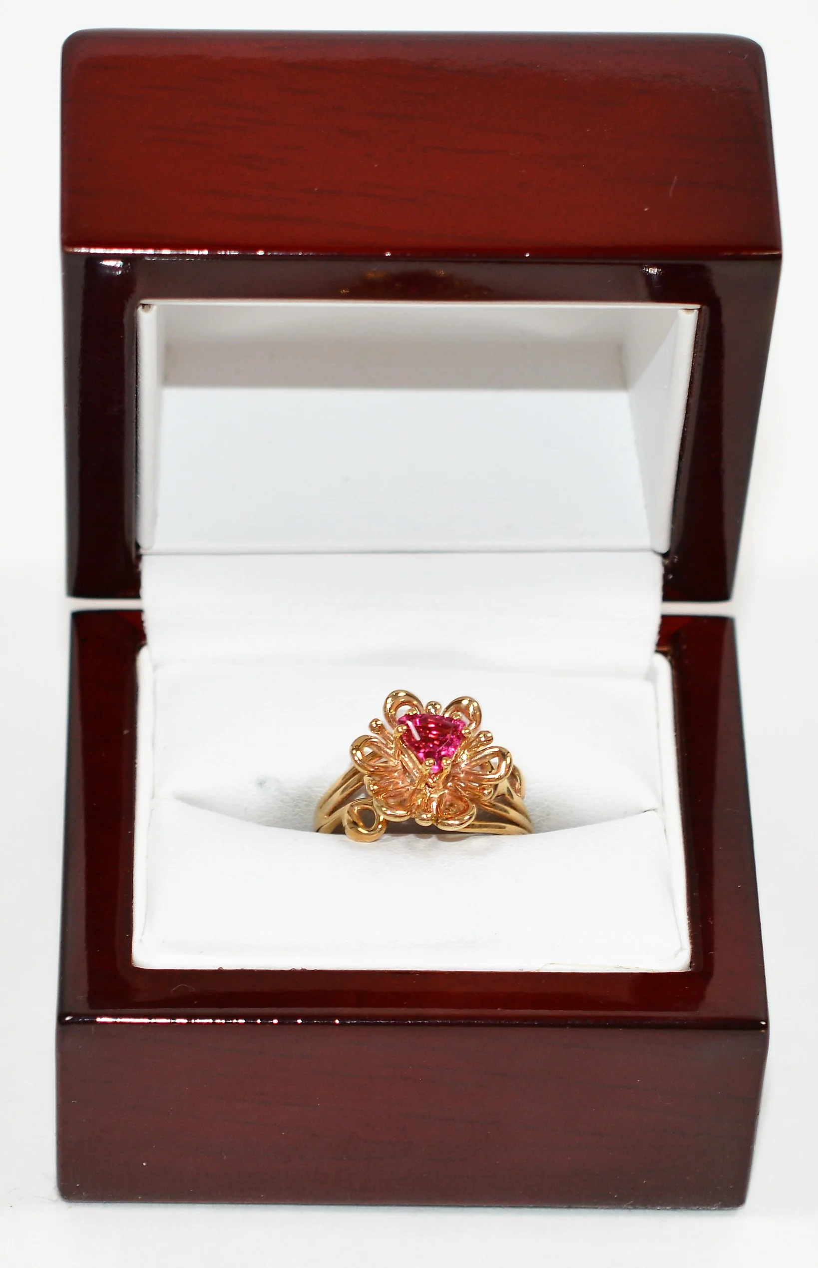 Natural Rubellite Ring 14K Solid Gold .67ct Pink Tourmaline Ring Flower Ring Solitaire Ring Womens Ring Statement Ring Birthstone Ring Jewelry - Image 12