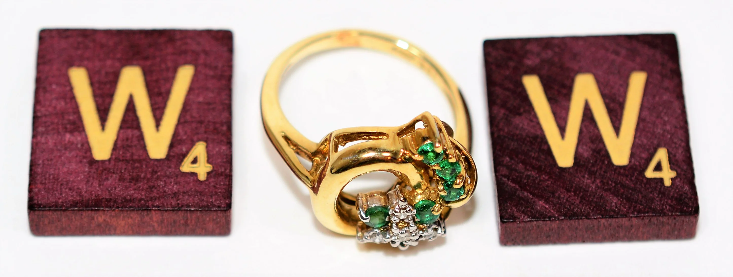Natural Colombian Emerald & Diamond Ring 10K Solid Gold .21tcw Cluster Ring Gemstone Ring May Birthstone Ring Women’s Ring Statement Ring - Image 8