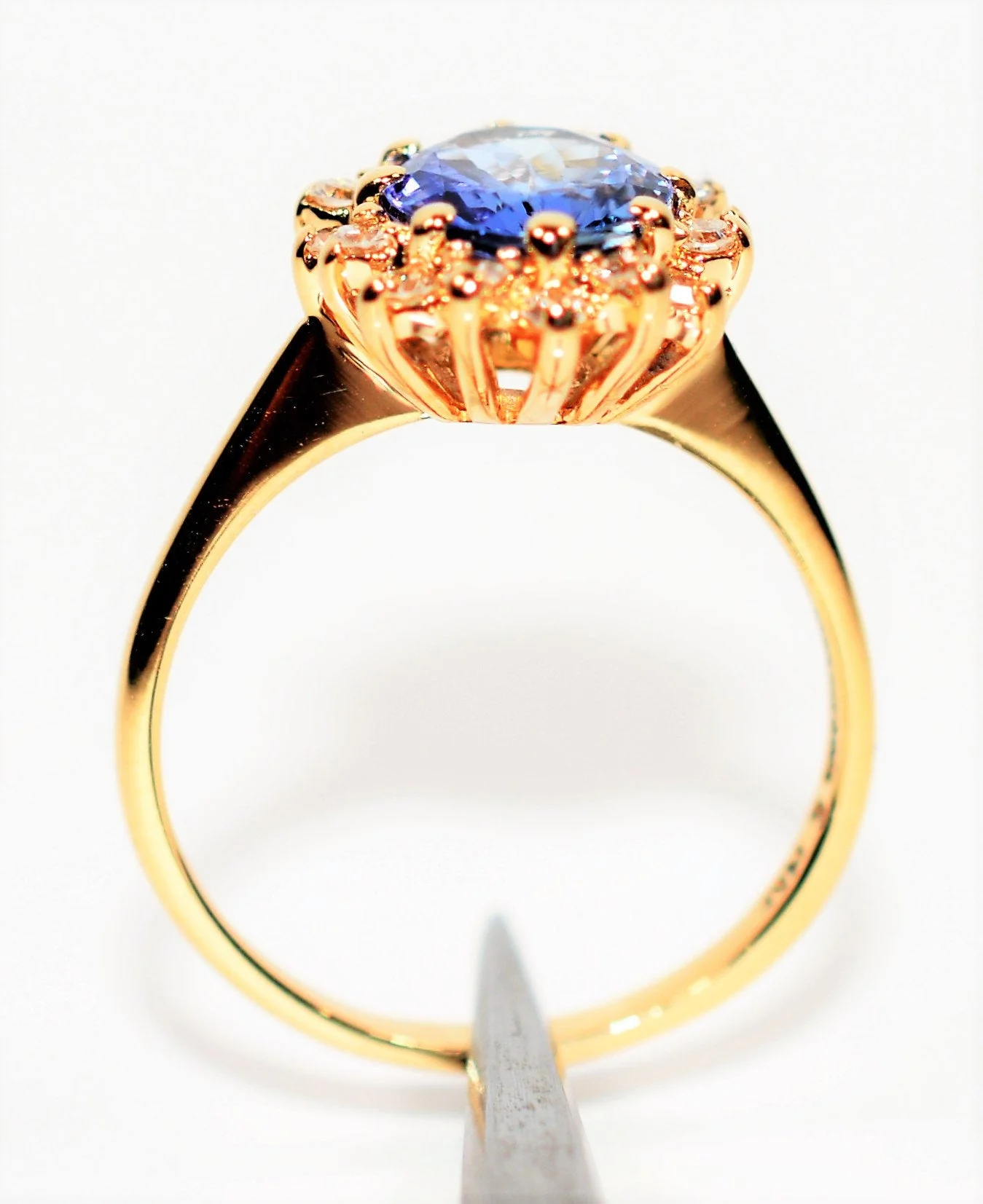Certified Natural Tanzanite & Diamond Ring 14K Solid Gold 2.23tcw Tanzanite Ring Engagement Ring Cocktail Ring Statement Ring Women’s Ring - Image 4