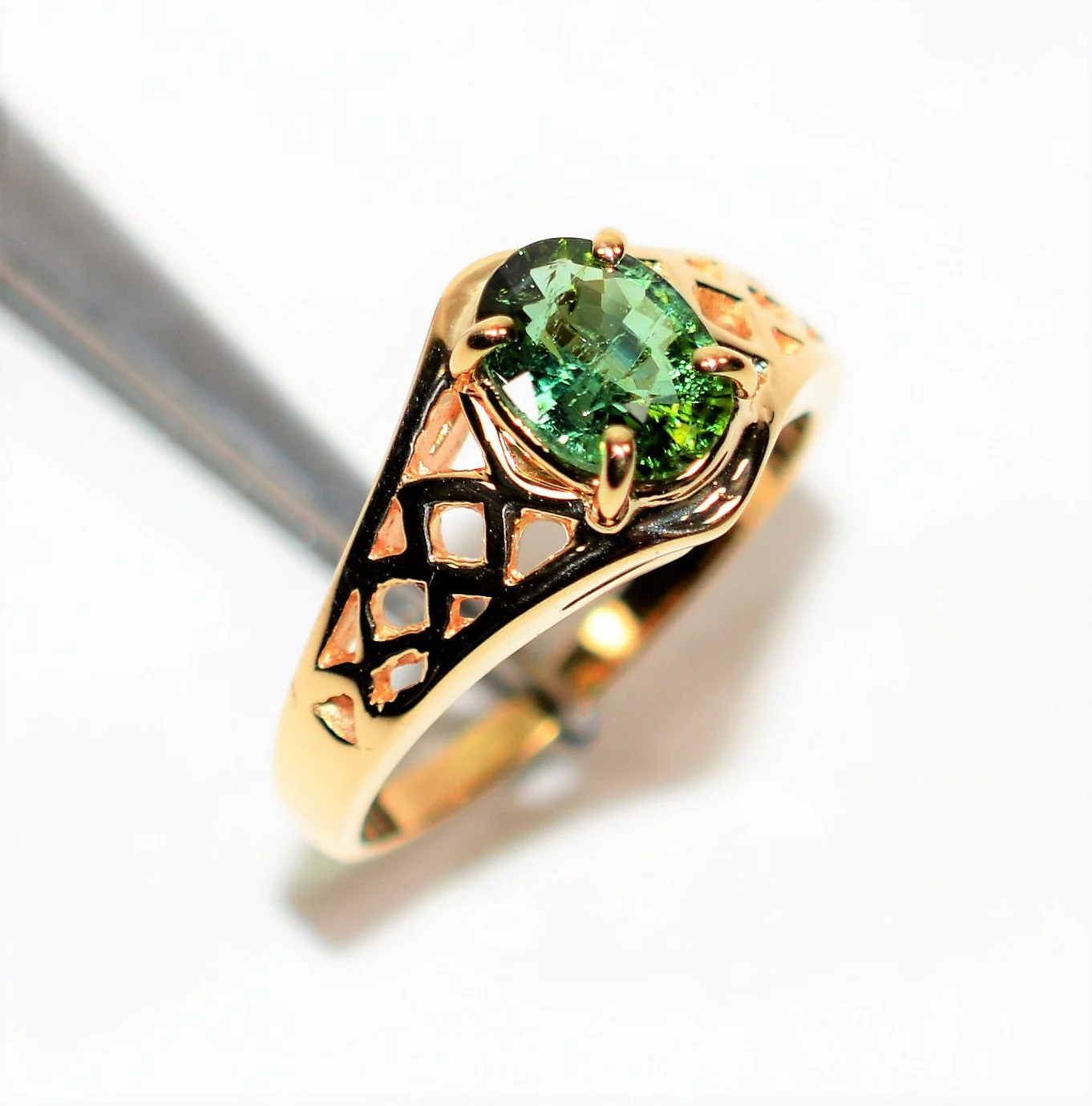 Natural Paraiba Tourmaline Ring 14K Solid Gold 1.06ct Solitaire Ring Gemstone Ring Statement Ring Ladies Ring Women’s Ring Birthstone Ring - Image 4