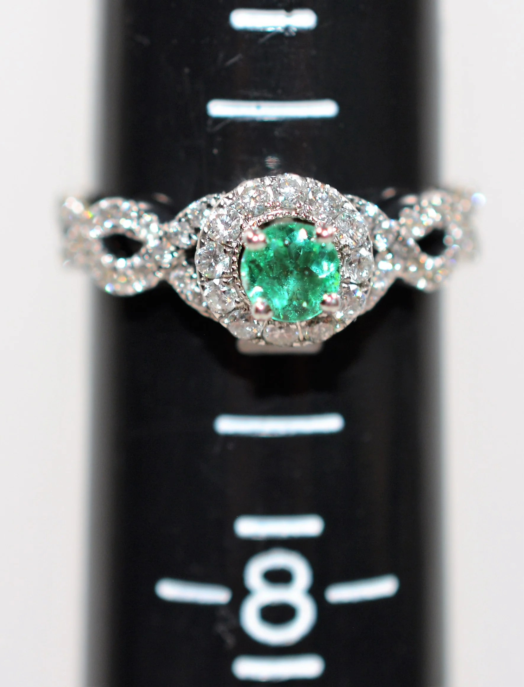Neil Lane Natural Colombian Emerald & Diamond Ring 14K Solid White Gold .95tcw Engagement Ring Bridal Jewelry Designer Ring Wedding Ring - Image 10