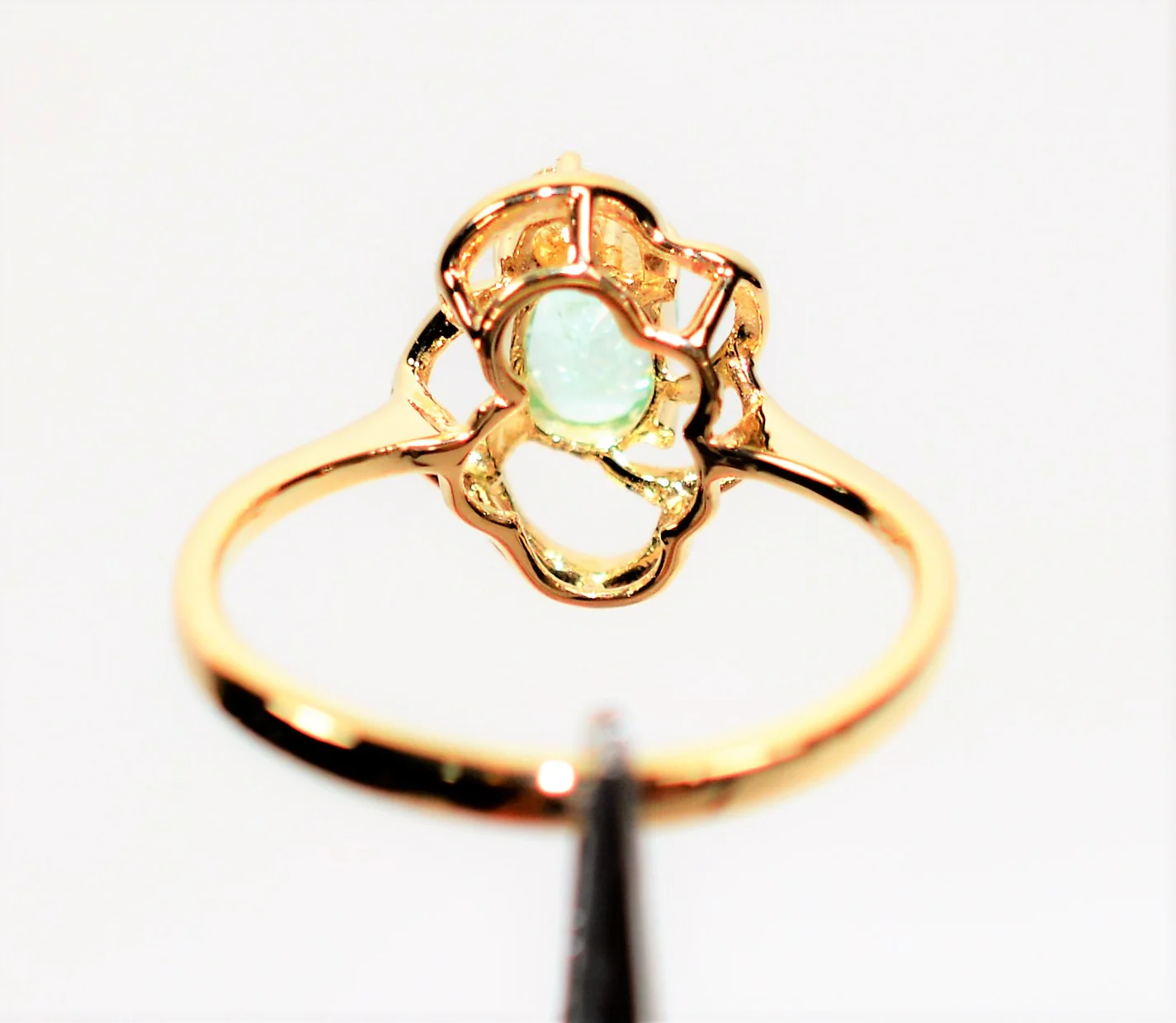 Natural Paraiba Tourmaline & Diamond Ring 14K Solid Gold .48tcw Rare Gemstone Fine Jewelry Women’s Ring Birthstone Ladies Jewellery - Image 7