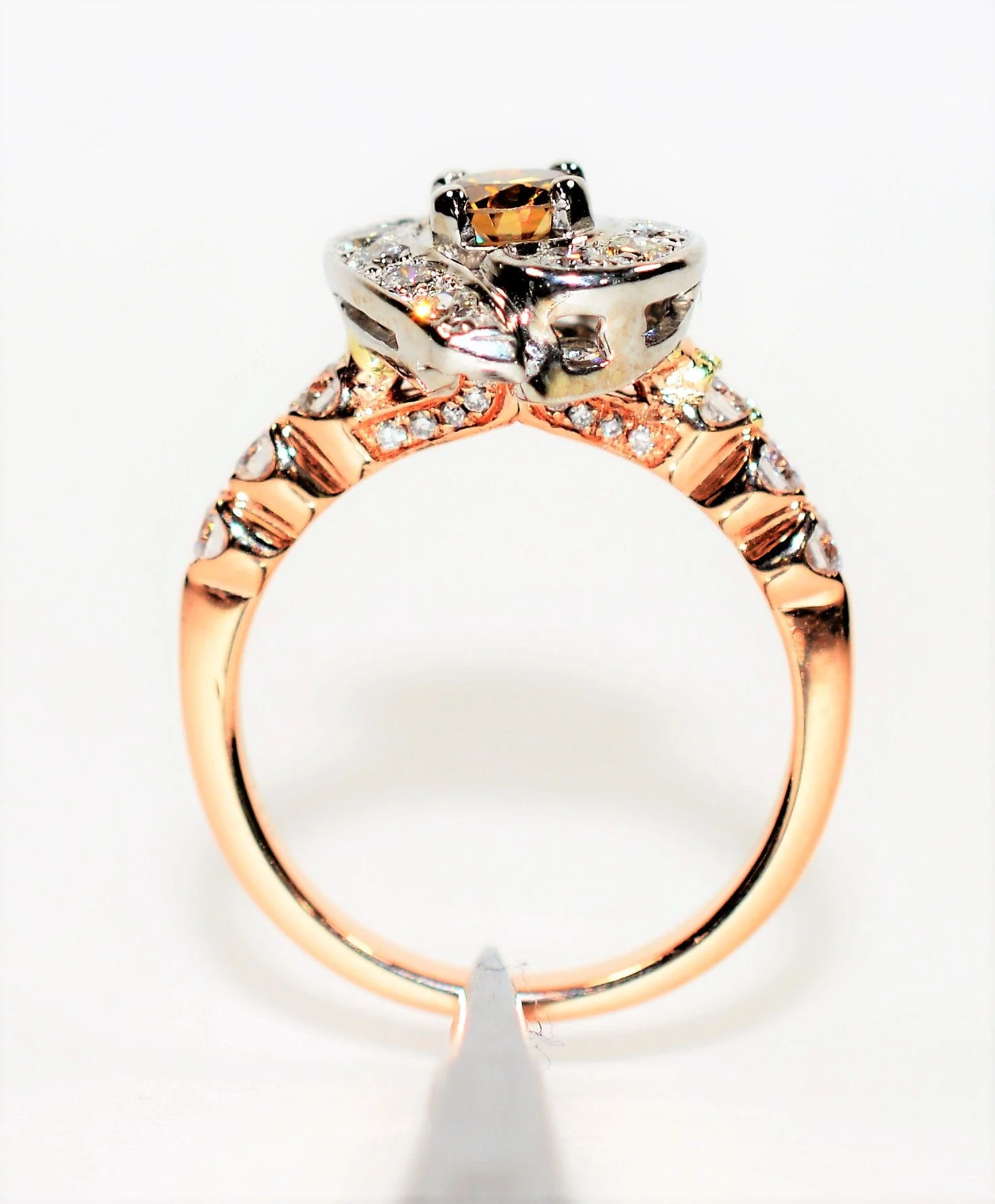Natural Fancy Chocolate Diamond Ring 14K Solid Rose Gold 1.58tcw Engagement Ring Cocktail Ring Fine Statement Ring Wedding Ring Promise Ring - Image 3
