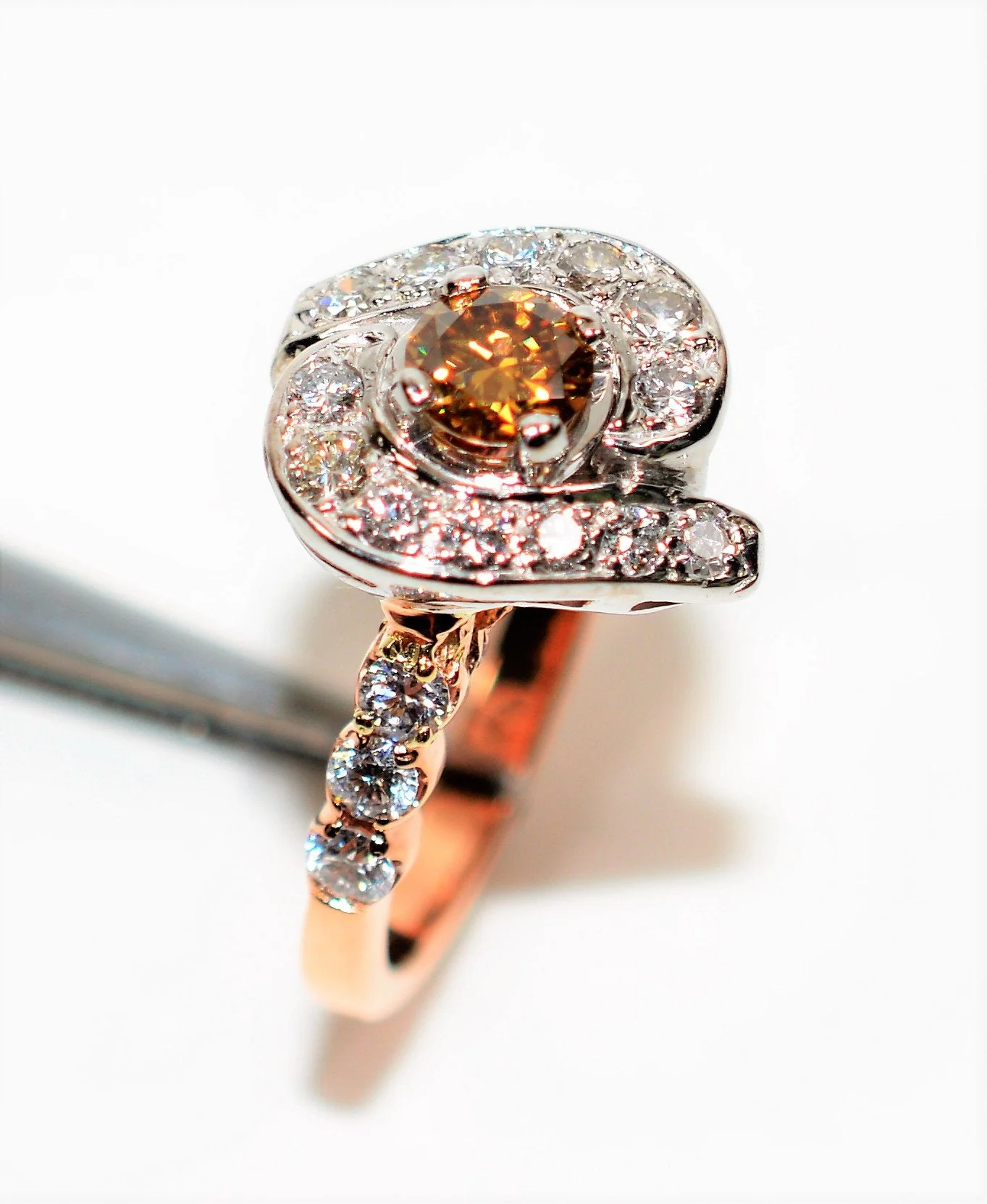Natural Fancy Chocolate Diamond Ring 14K Solid Rose Gold 1.58tcw Engagement Ring Cocktail Ring Fine Statement Ring Wedding Ring Promise Ring - Image 4