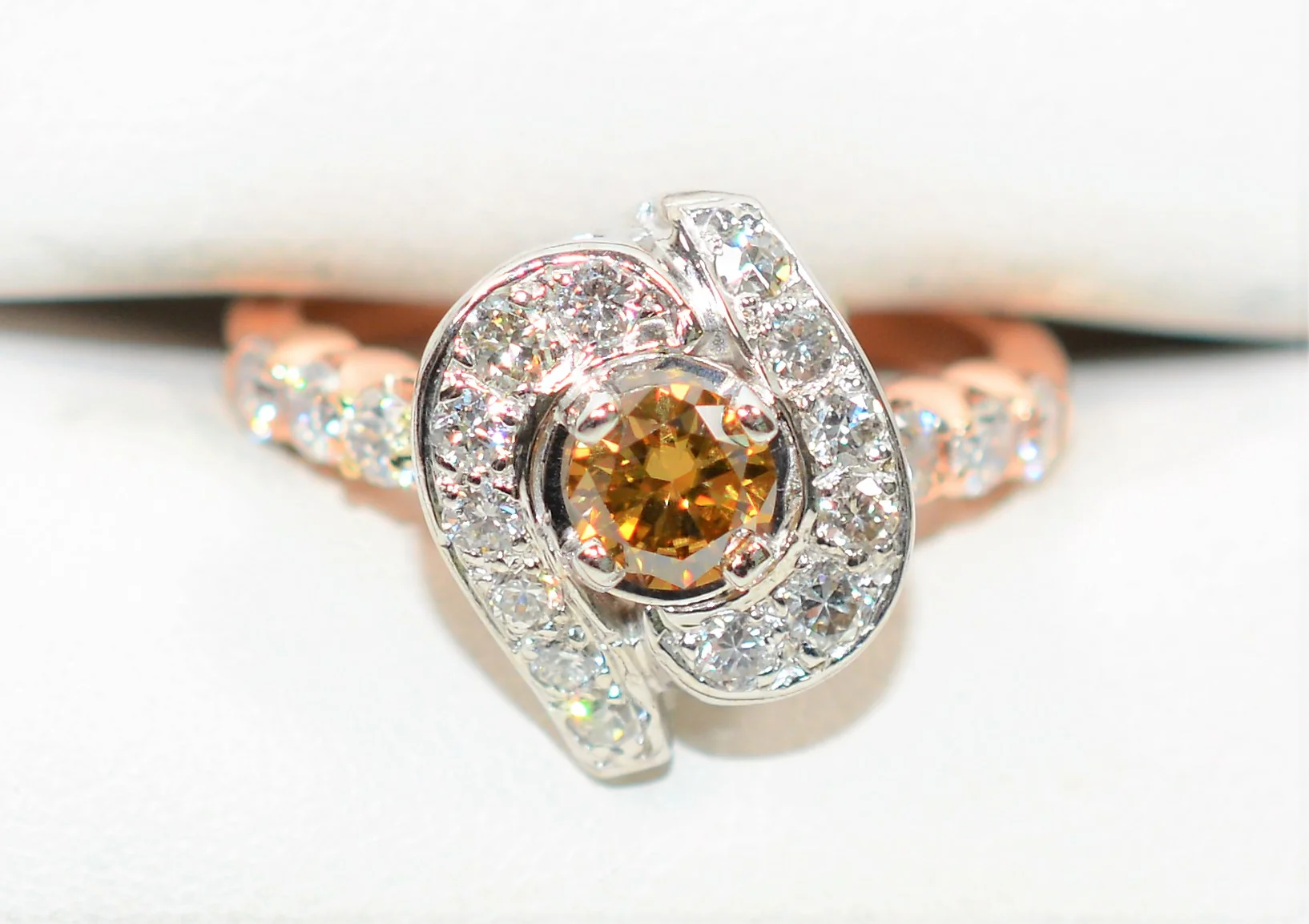 Natural Fancy Chocolate Diamond Ring 14K Solid Rose Gold 1.58tcw Engagement Ring Cocktail Ring Fine Statement Ring Wedding Ring Promise Ring - Image 5