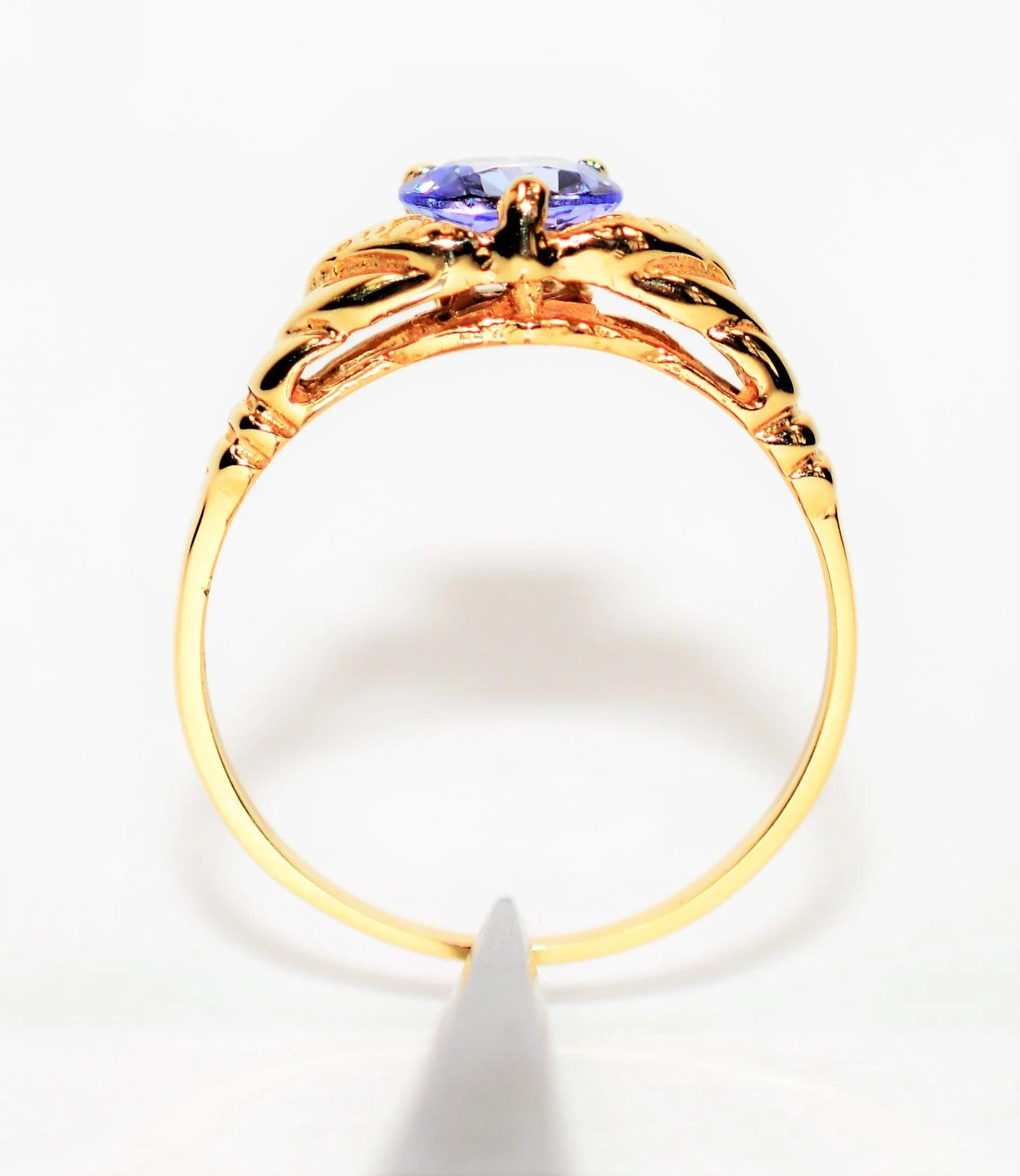 Natural Tanzanite Ring 14K Solid Gold 1.05ct Solitaire Ring Vintage Ring Estate Jewelry Ladies Ring Women's Ring Jewellery Gemstone Ring - Image 3