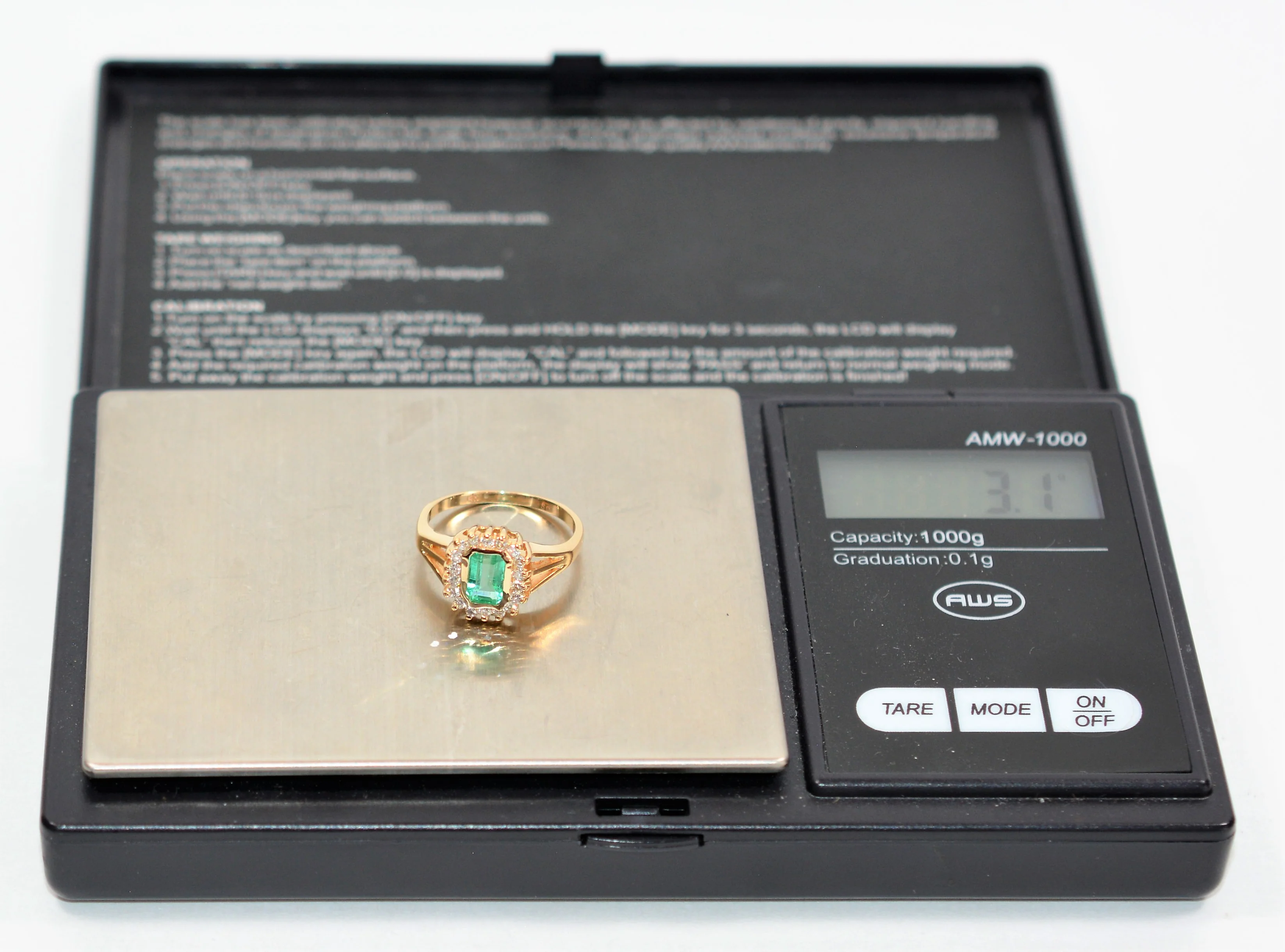 Natural Colombian Emerald & Diamond Ring 14K Solid Gold .82tcw Halo Ring Gemstone Ring May Birthstone Ring Emerald Ring Women's Ring Estate - Image 10