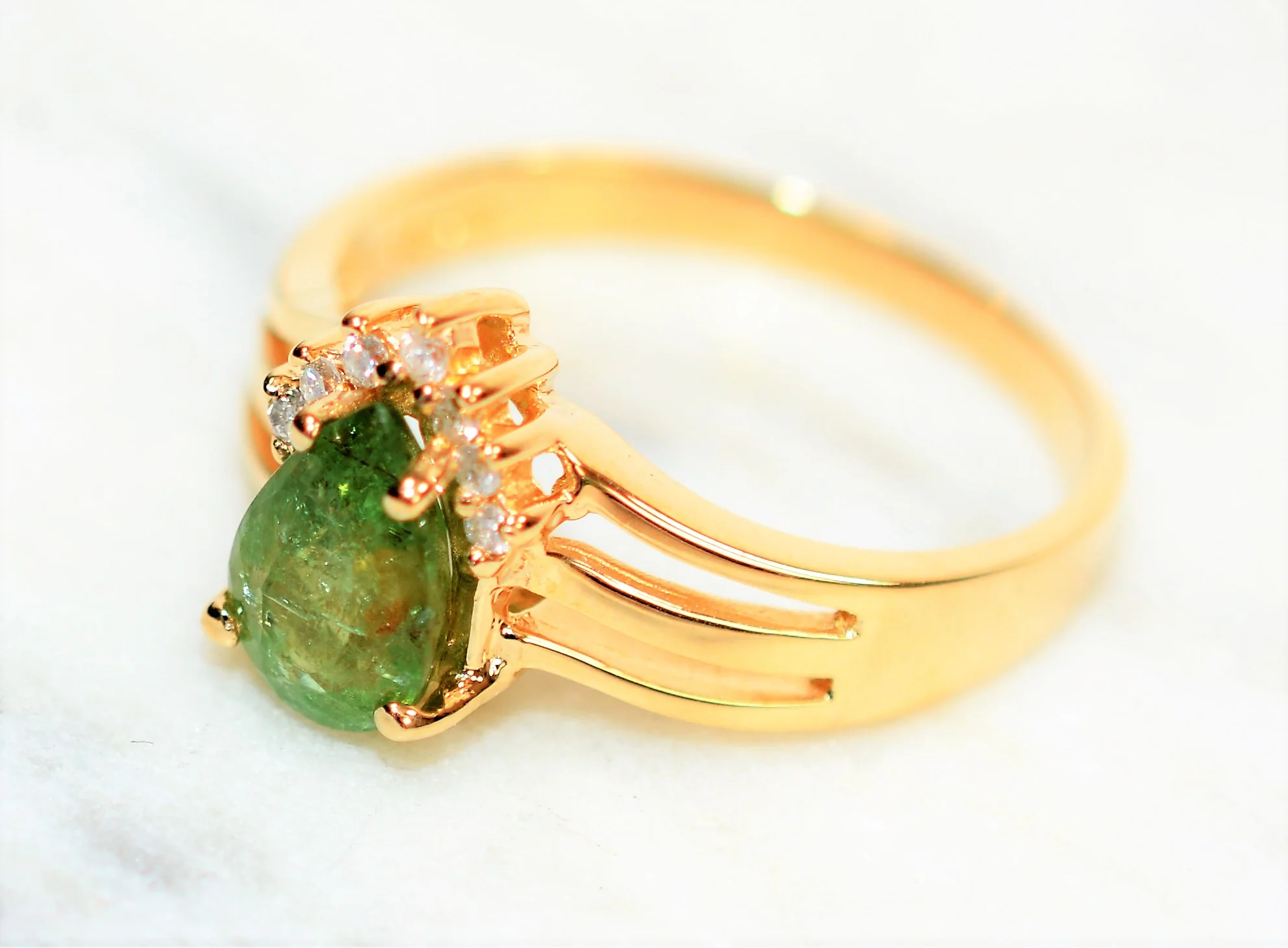 Natural Paraiba Tourmaline & Diamond Ring 14K Solid Gold 1.60tcw Women's Ring Statement Ring Gemstone Jewelry Jewellery Birthstone Ring - Image 8