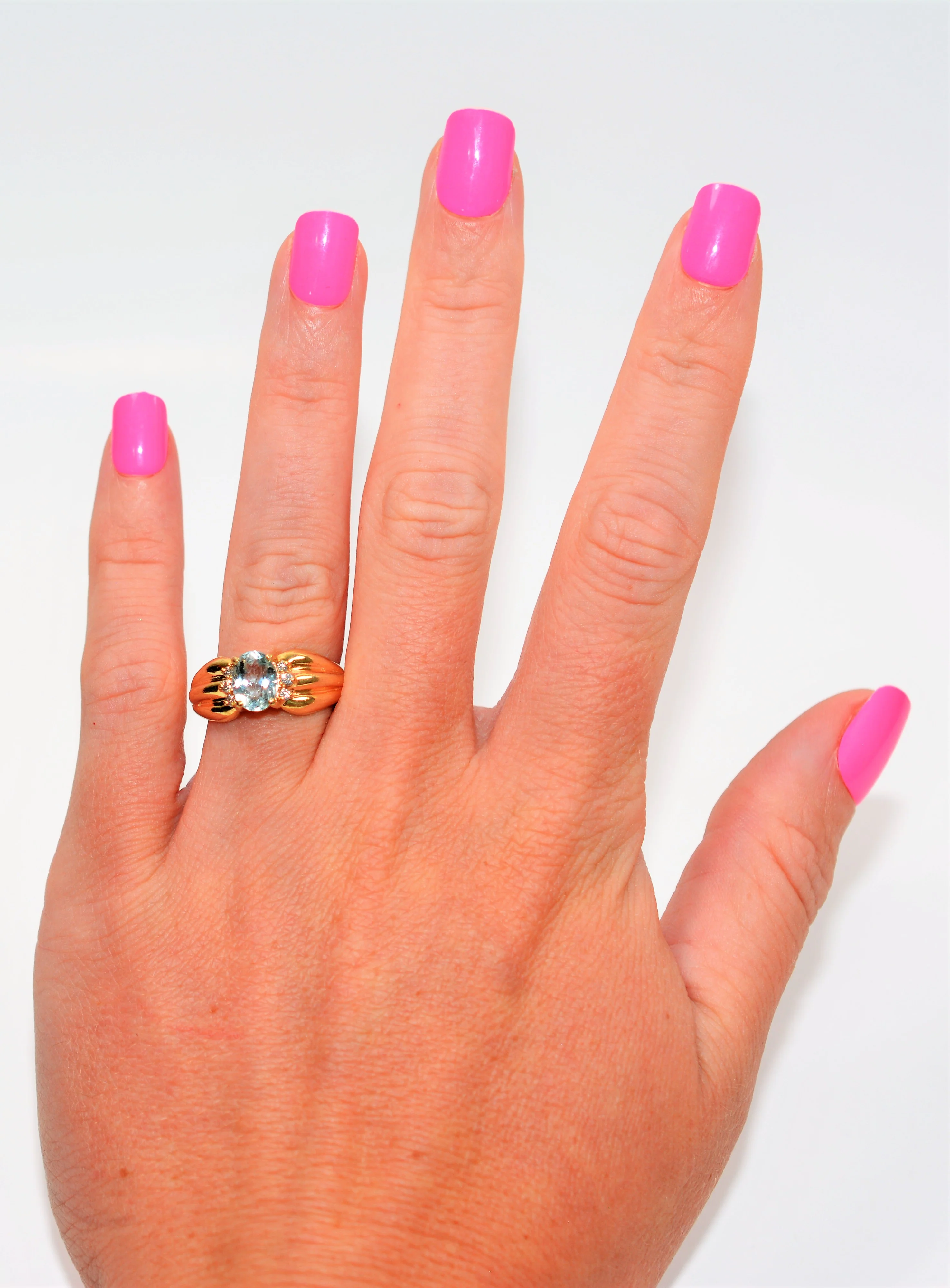 Natural Paraiba Tourmaline & Diamond Ring 14K Solid Gold 1.58tcw Rare Gemstone Women's Ring Diamond Halo Birthstone Ring Fine Estate Jewelry - Image 2