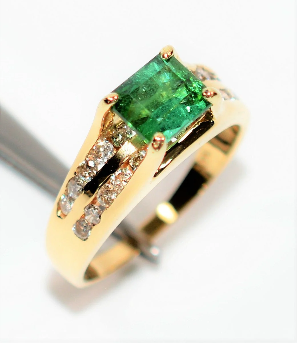 Certified Natural Paraiba Tourmaline & Diamond Ring 14K solid Gold 1.91tcw Cocktail Statement Women's Estate Jewelry - Image 5