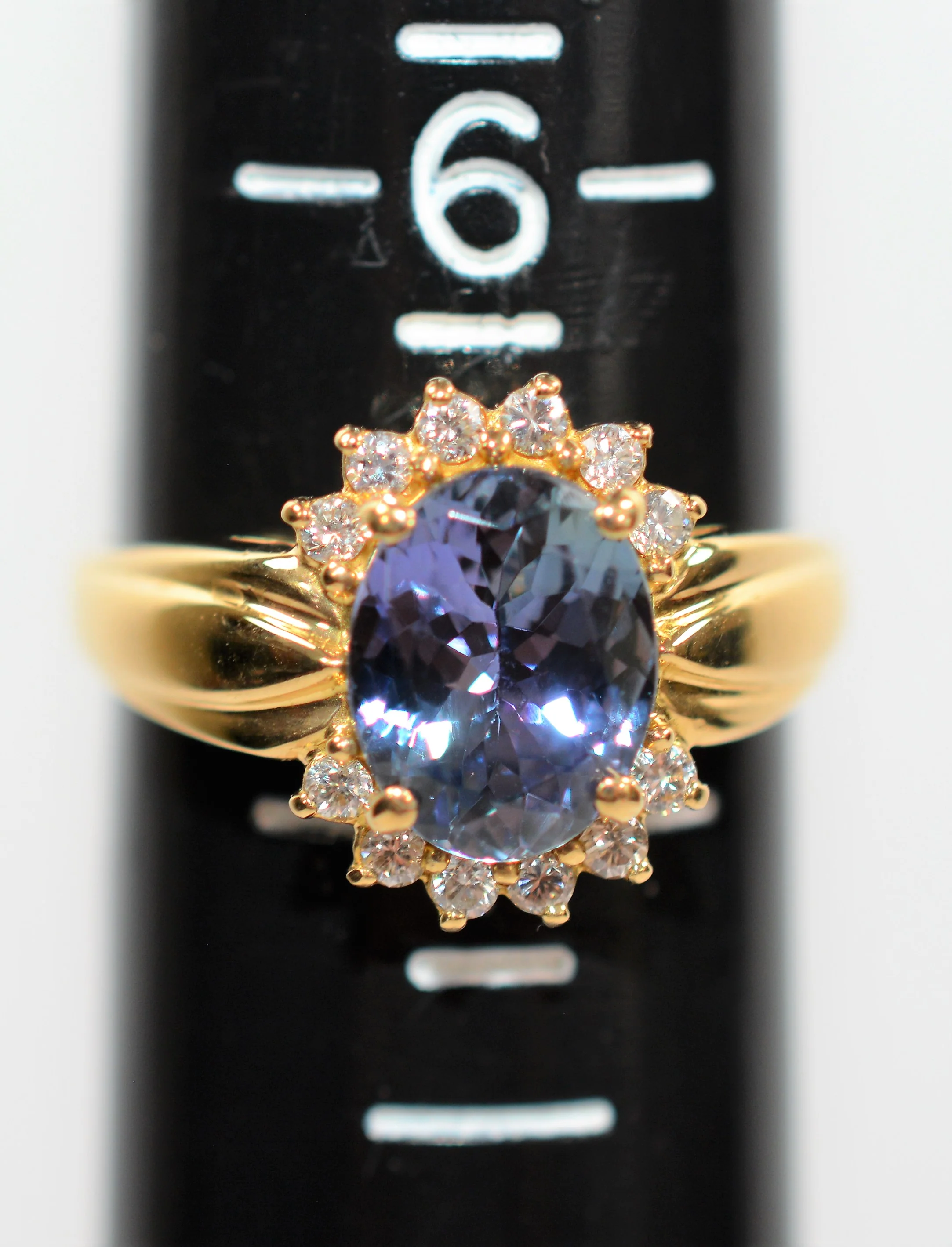 Certified Natural D'Block Tanzanite & Diamond Ring 18K Solid Gold 2.11tcw Birthstone Ring Vintage Ring Estate Ring Fine Jewelry Women's Ring - Image 10