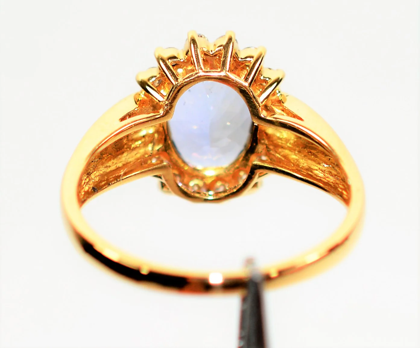 Certified Natural D'Block Tanzanite & Diamond Ring 18K Solid Gold 2.11tcw Birthstone Ring Vintage Ring Estate Ring Fine Jewelry Women's Ring - Image 8