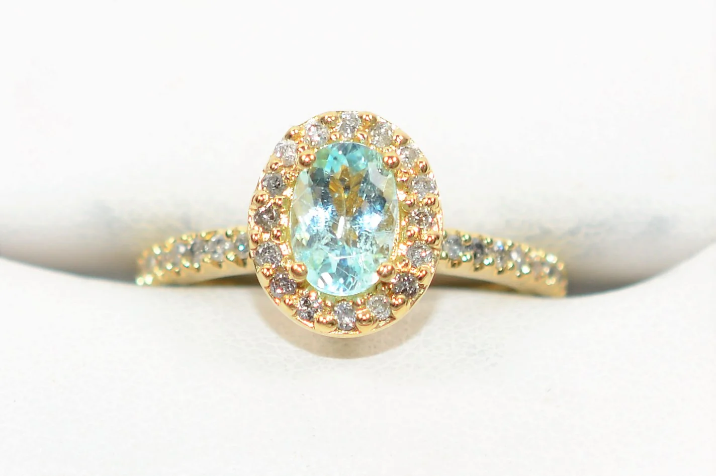 Natural Paraiba Tourmaline & Diamond Ring 14K Solid Gold 1.40tcw Engagement Ring Promise Ring Bridal Jewelry Gemstone Ring Fine Women's Ring - Image 5
