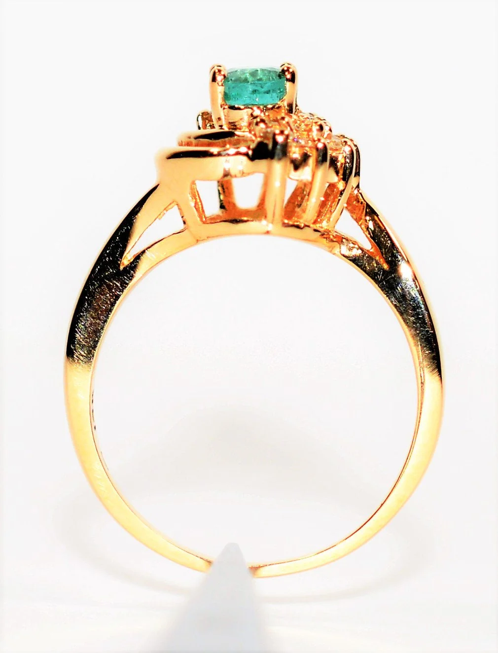 Natural Brazilian Paraiba Tourmaline & Diamond Ring 14K Solid Gold .84tcw Gemstone Ring Women's Ring Birthstone Ring Estate Jewellery Jewelry - Image 3