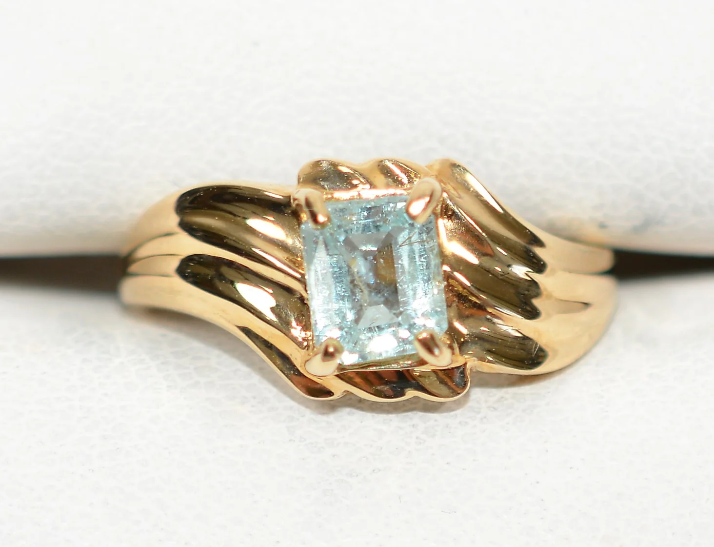 Natural Paraiba Tourmaline Ring 14K Solid Gold .76ct Solitaire Ring Womens Ring Birthstone Ring Estate Ring Ladies Ring Statement Ring Jewelry - Image 5