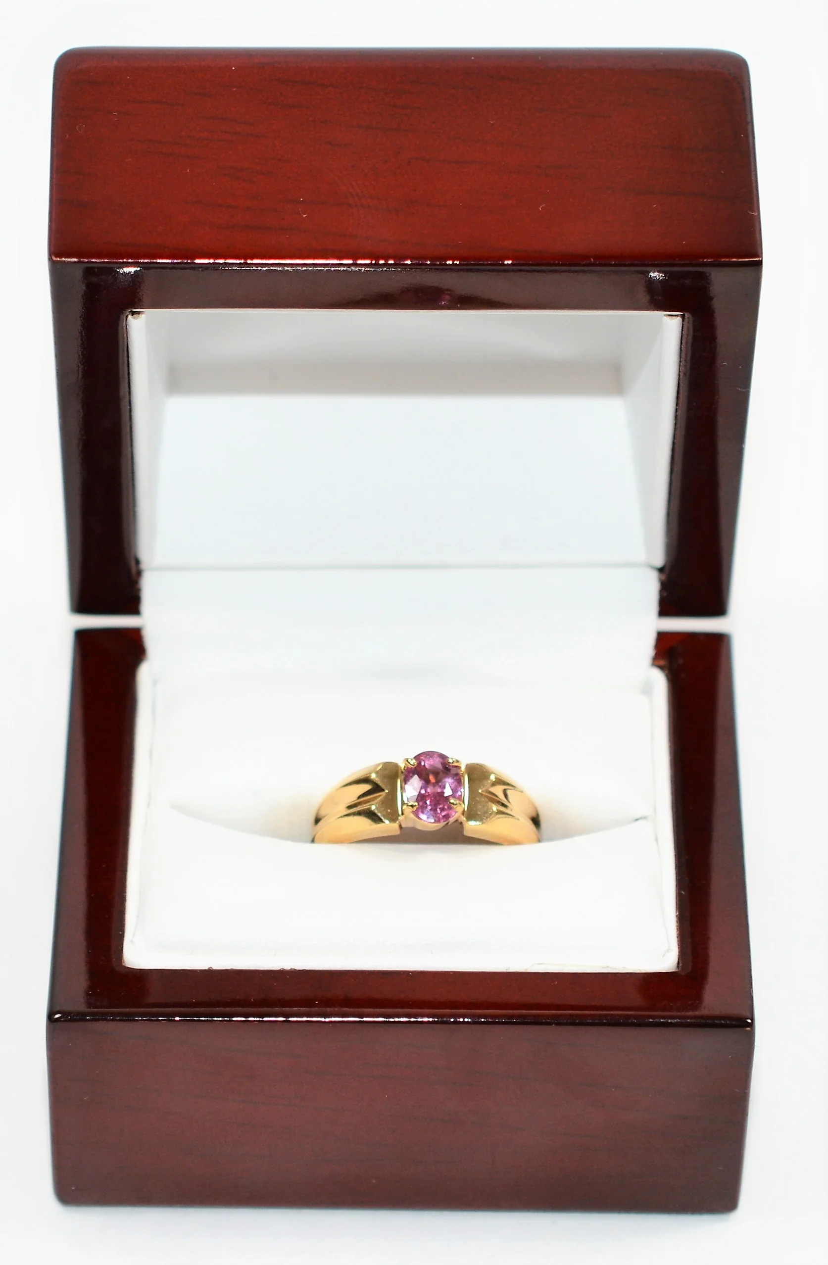 Natural Padparadscha Sapphire Ring 14K Solid Gold .98ct Solitaire Ring Gemstone Ring Pink Ring Engagement Ring Vintage Ring Estate Jewellery - Image 12