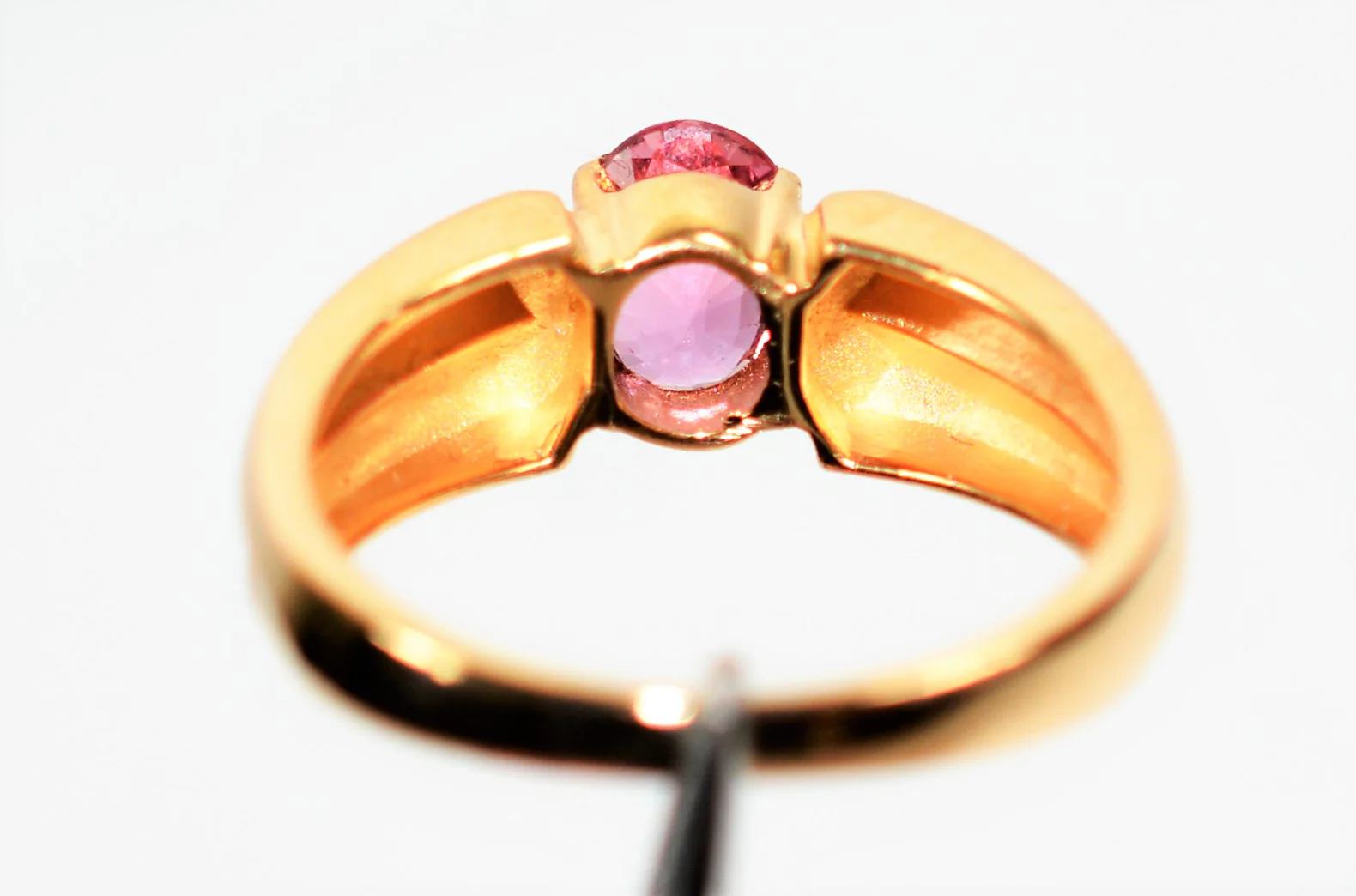 Natural Padparadscha Sapphire Ring 14K Solid Gold .98ct Solitaire Ring Gemstone Ring Pink Ring Engagement Ring Vintage Ring Estate Jewellery - Image 7