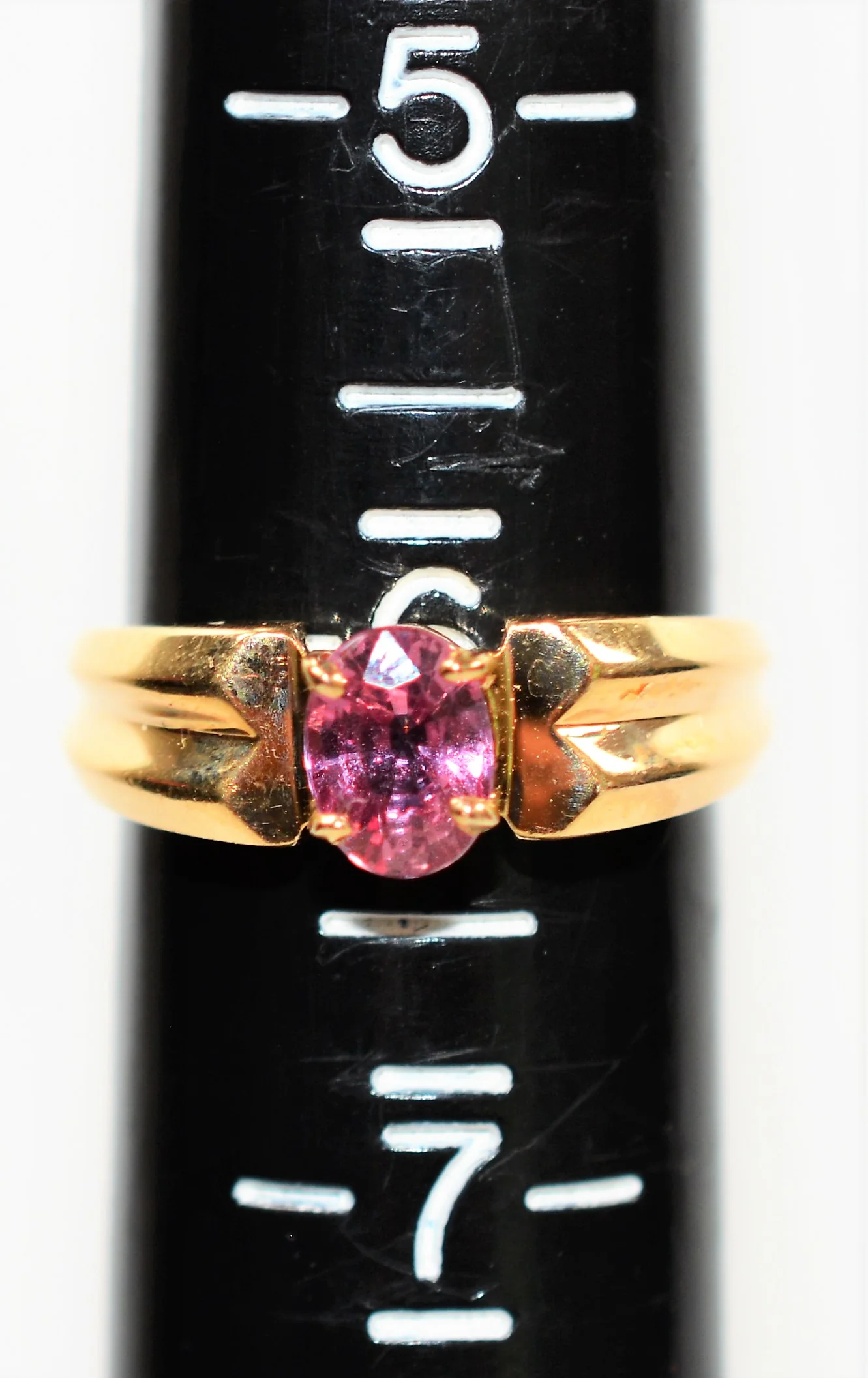 Natural Padparadscha Sapphire Ring 14K Solid Gold .98ct Solitaire Ring Gemstone Ring Pink Ring Engagement Ring Vintage Ring Estate Jewellery - Image 9